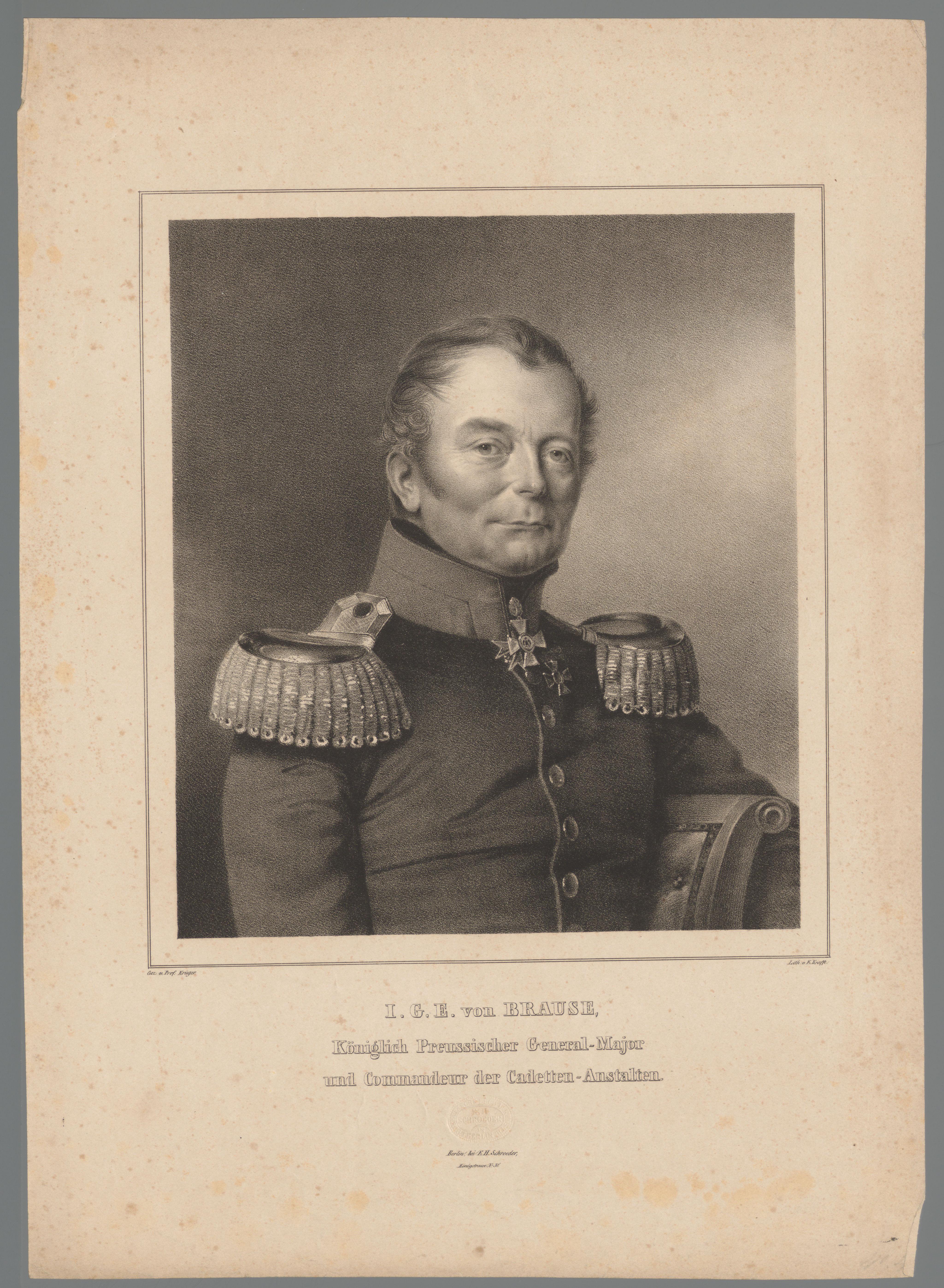 Portret van Johann Georg Emil von Brause