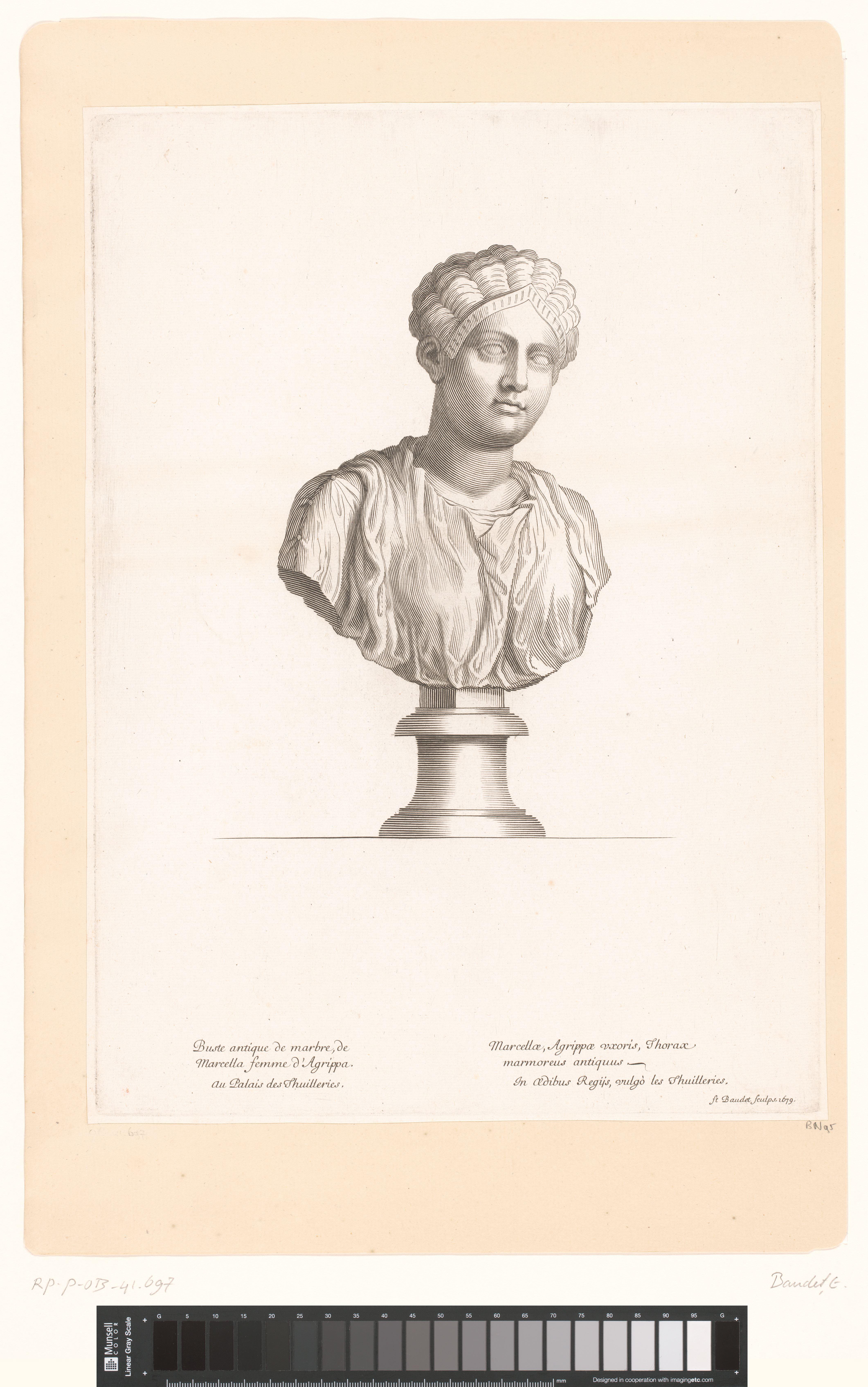 Antieke buste van Claudia Marcella maior
