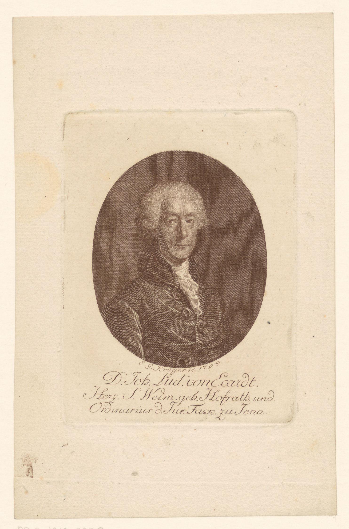 Portret van Johann Ludwig von Eckardt
