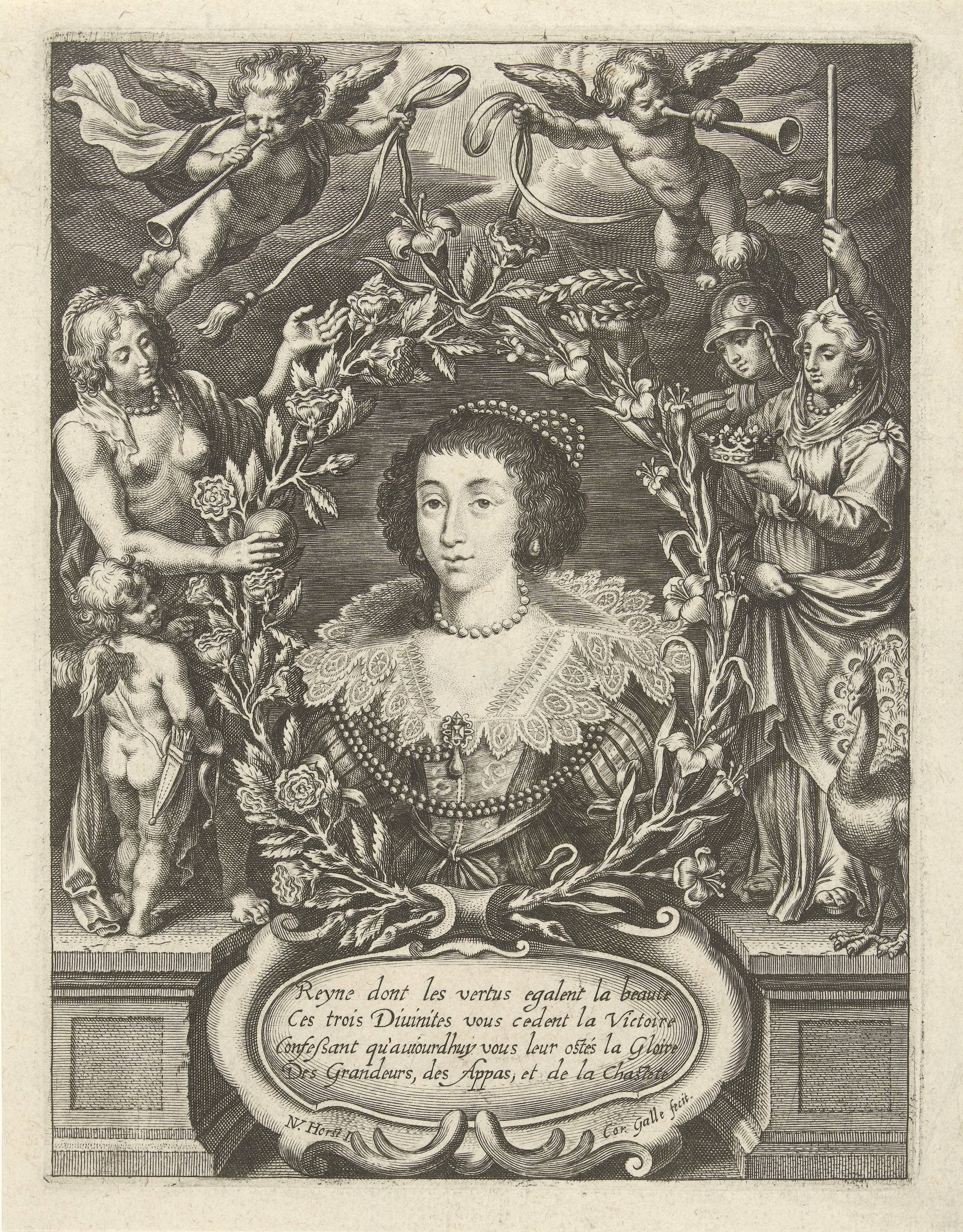 Portret van Henrietta Maria van Bourbon, koningin van Engeland