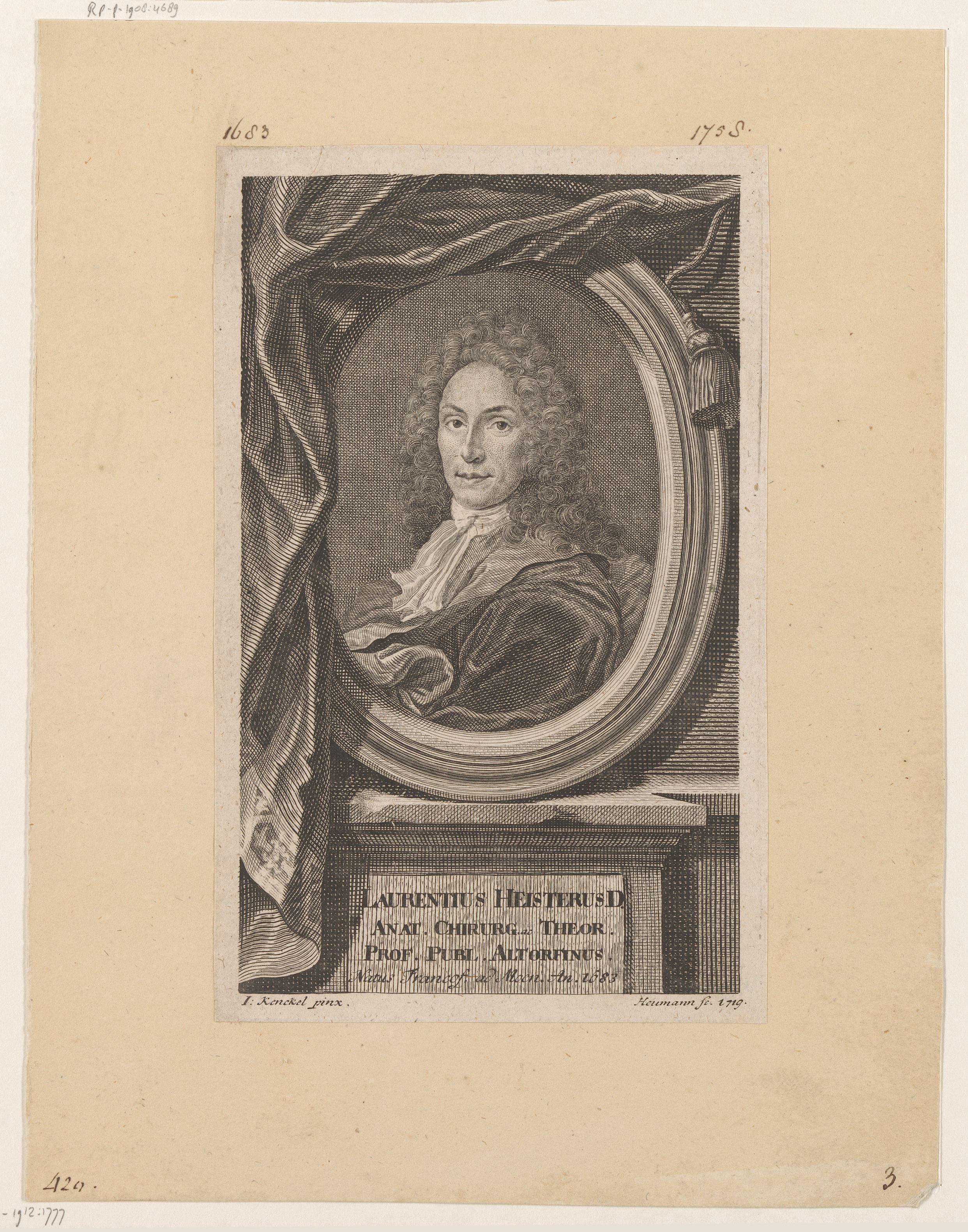Portret van Lorenz Heister