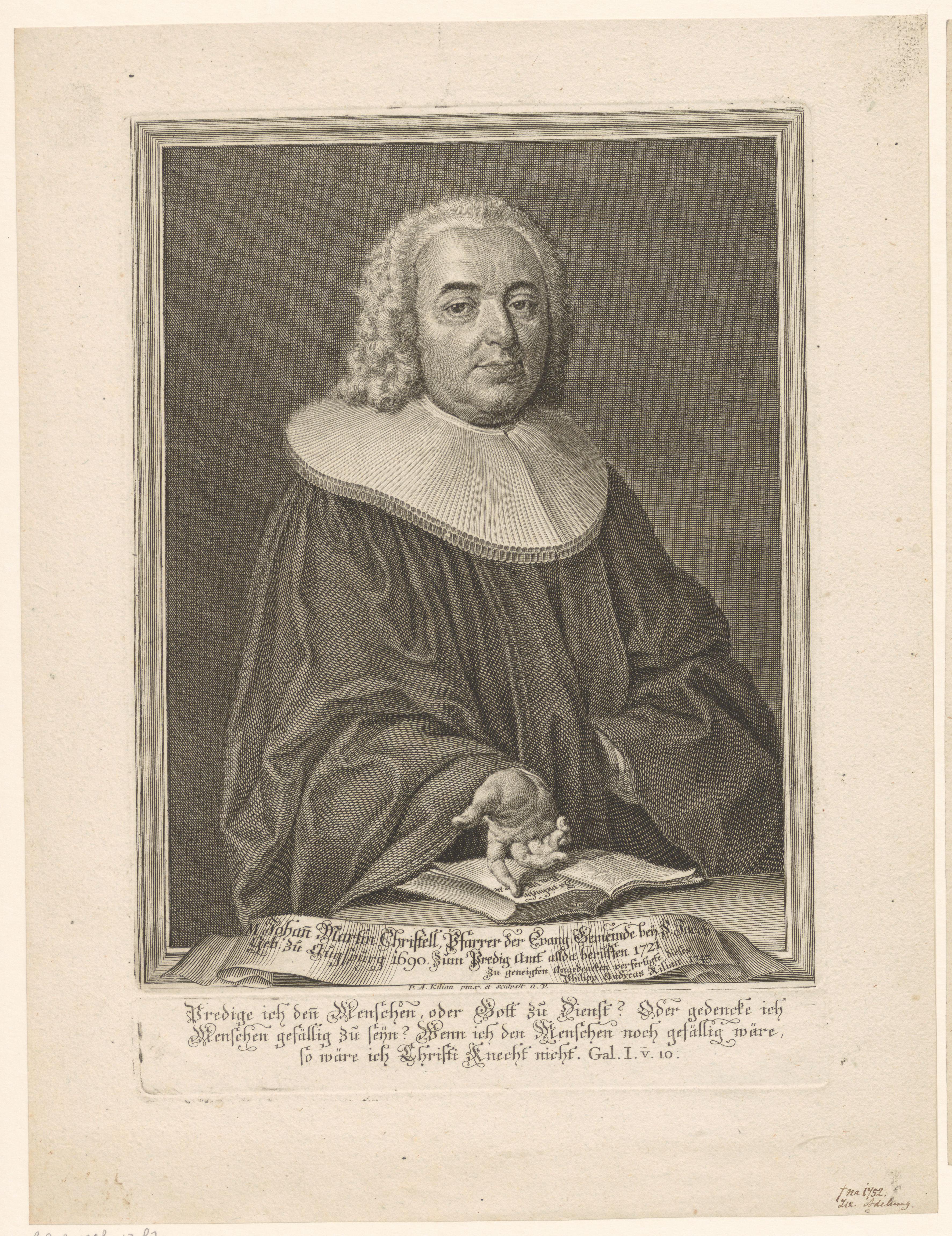 Portret van Johann Martin Christell