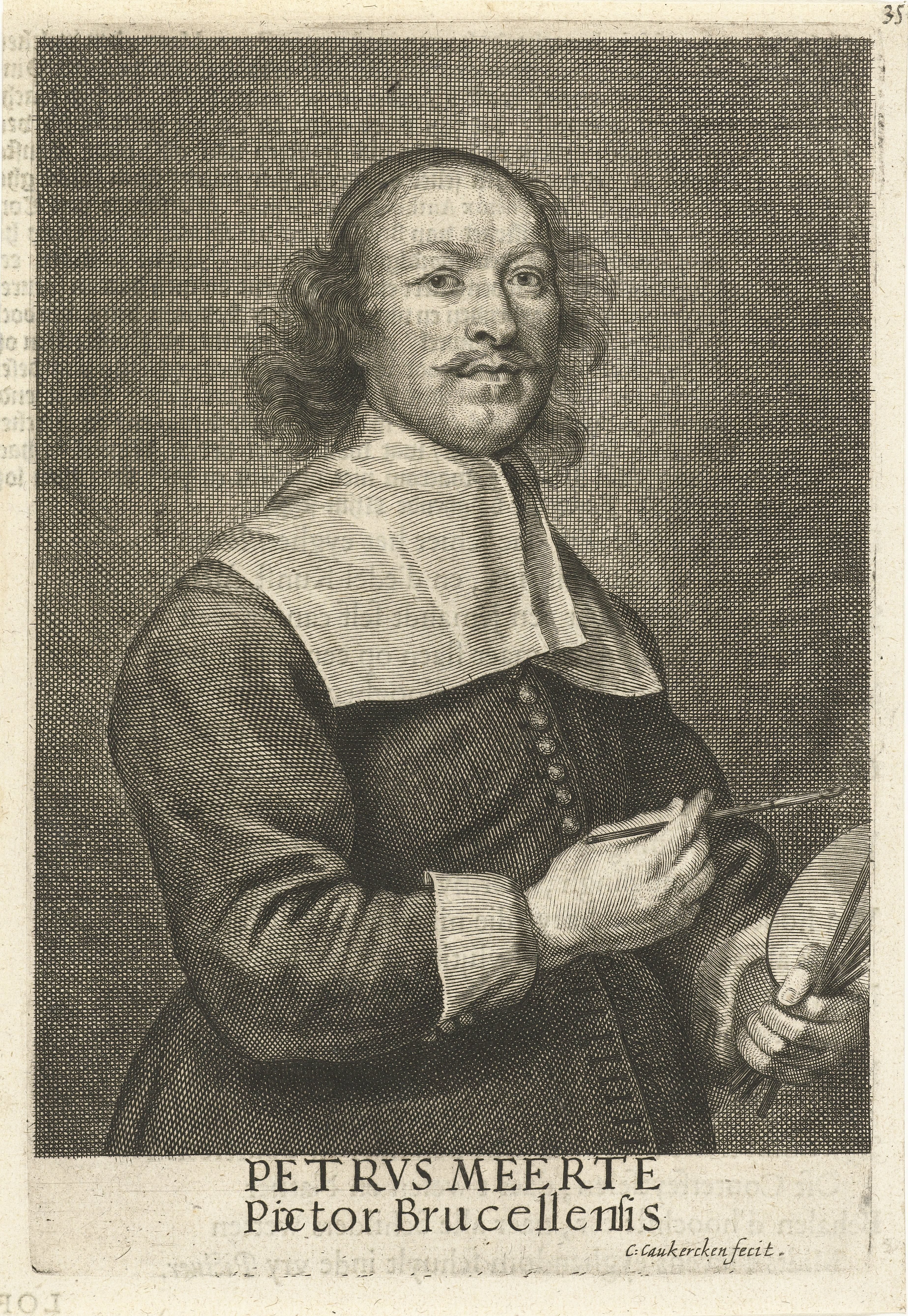Portret van de schilder Petrus Meerte