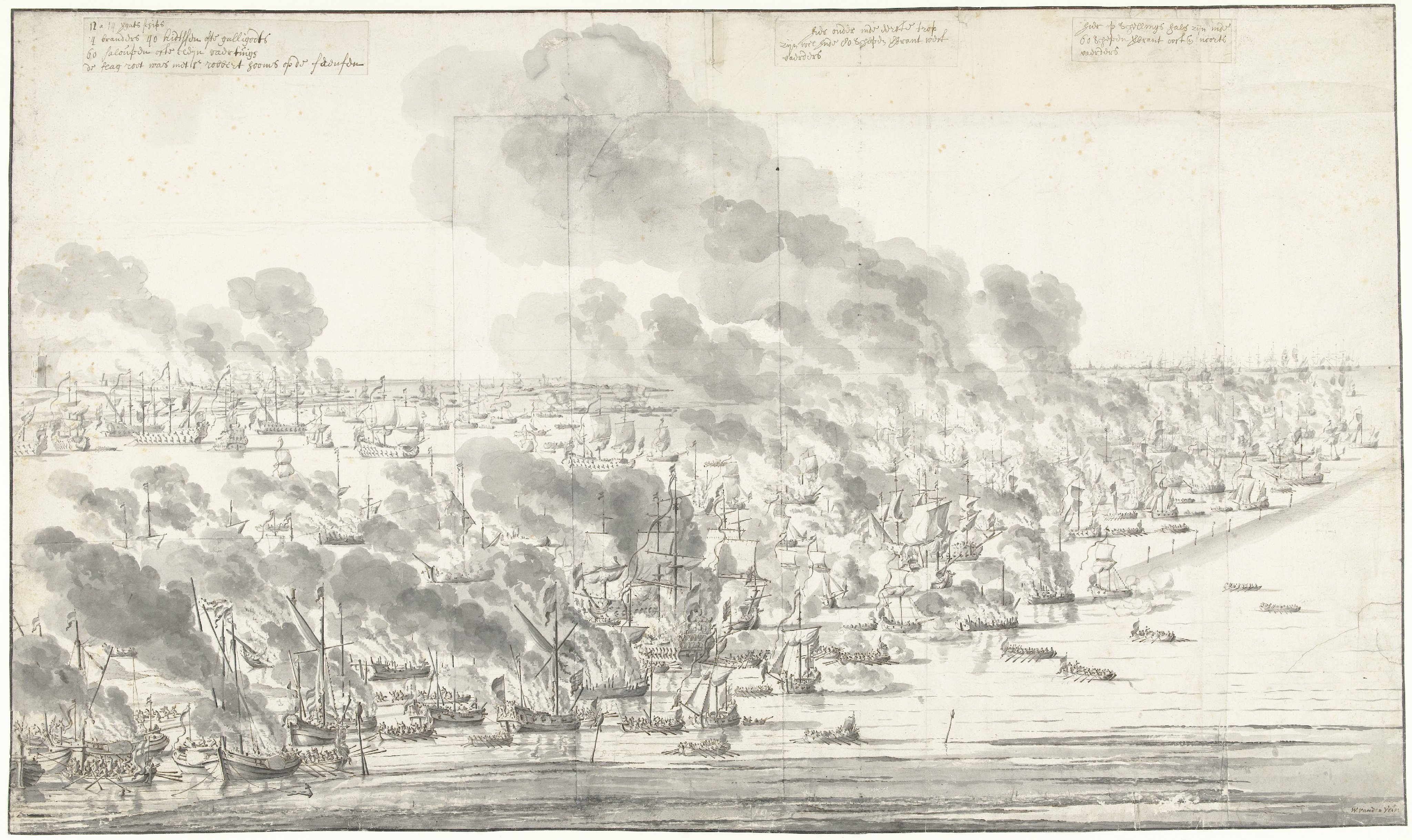 Robert Holmes Setting the Dutch Fleet on Fire at Terschelling