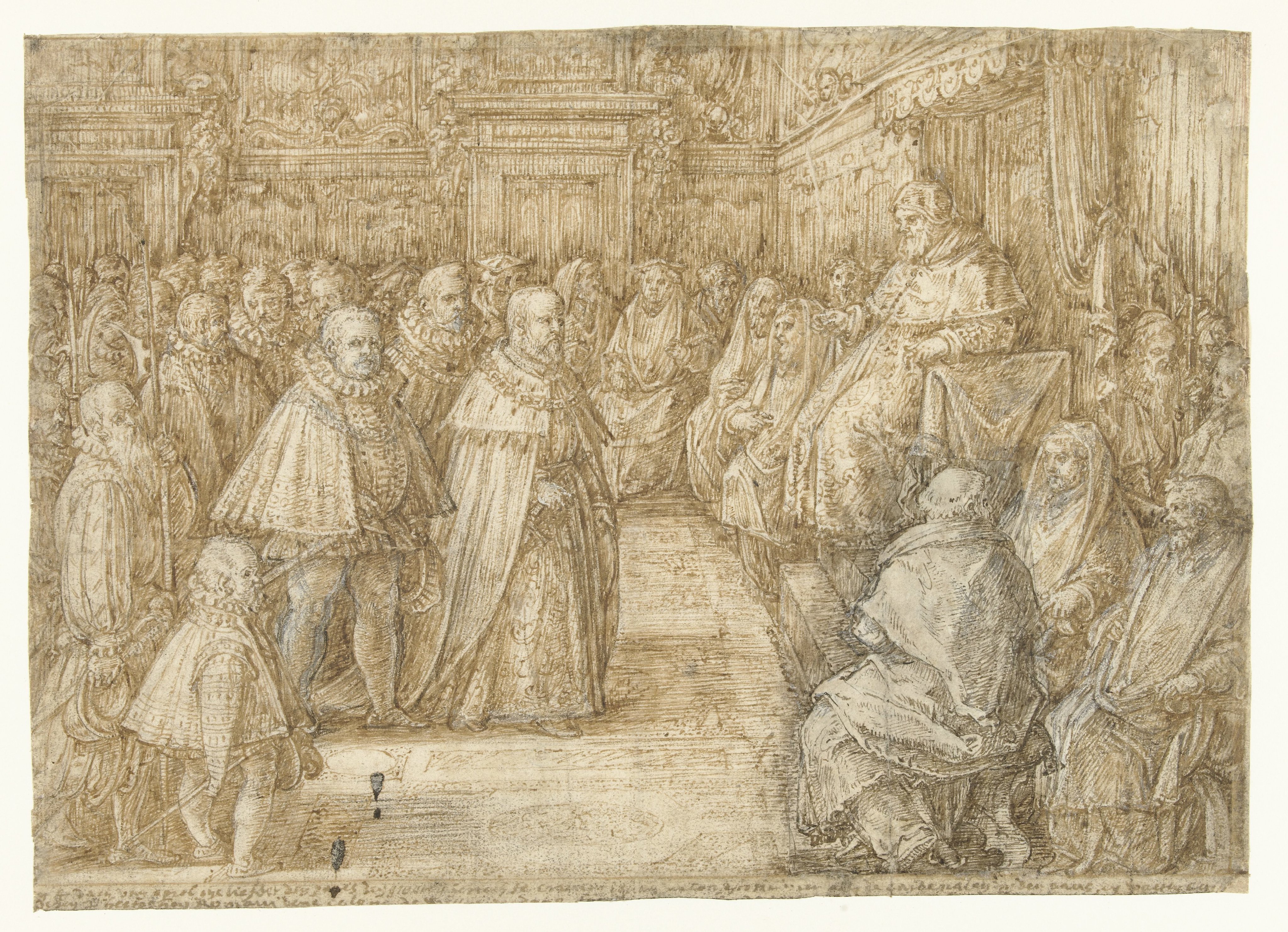 Cosimo I Medici treedt het College van Kardinalen te Rome binnen