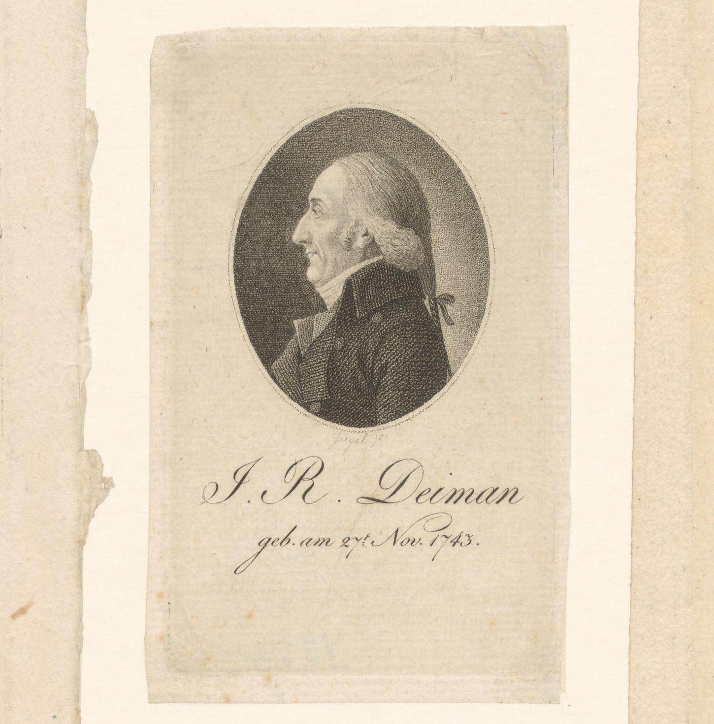 Portret van Johan Rudolph Deiman