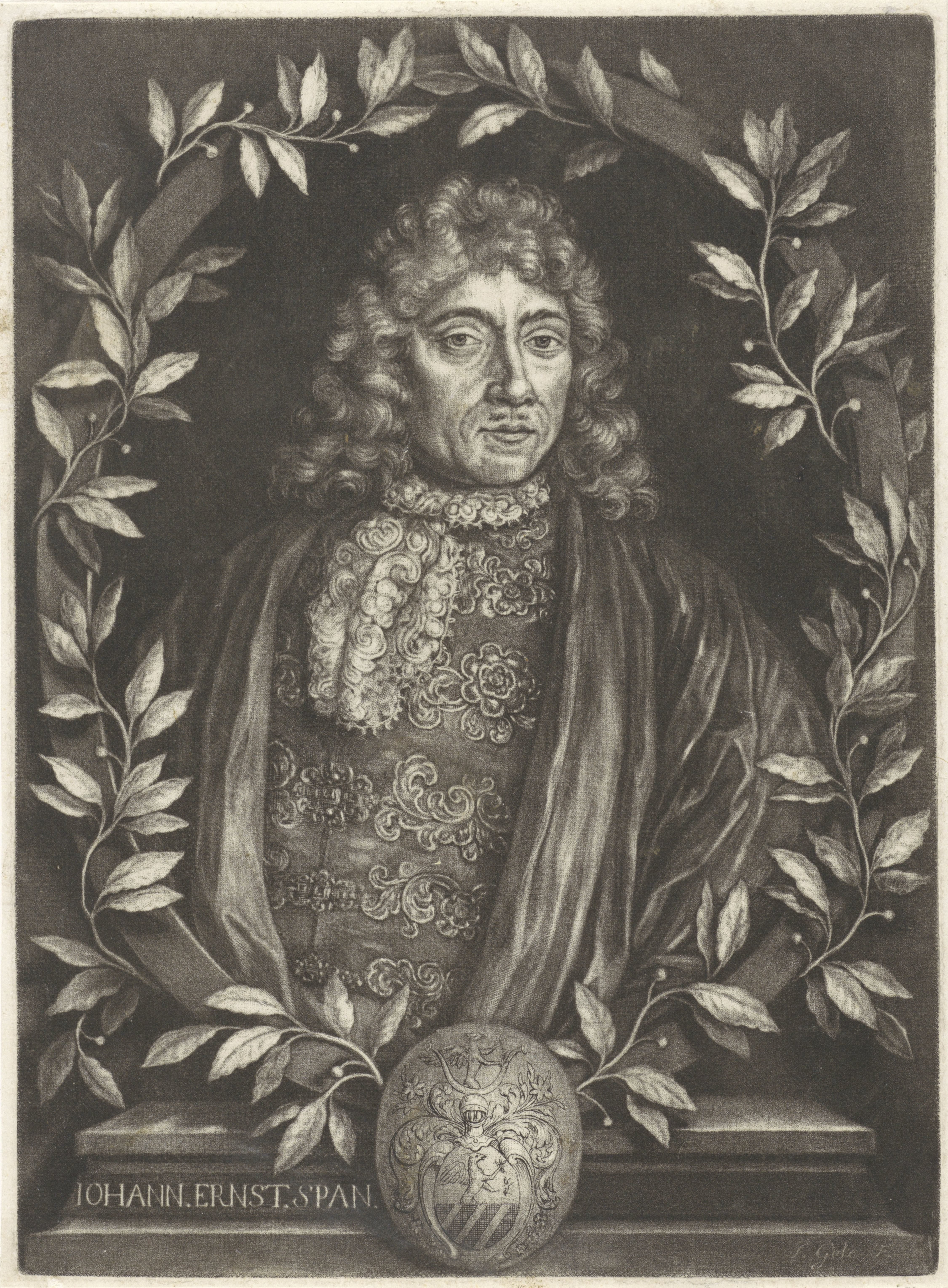 Portret van Johann Ernst Span