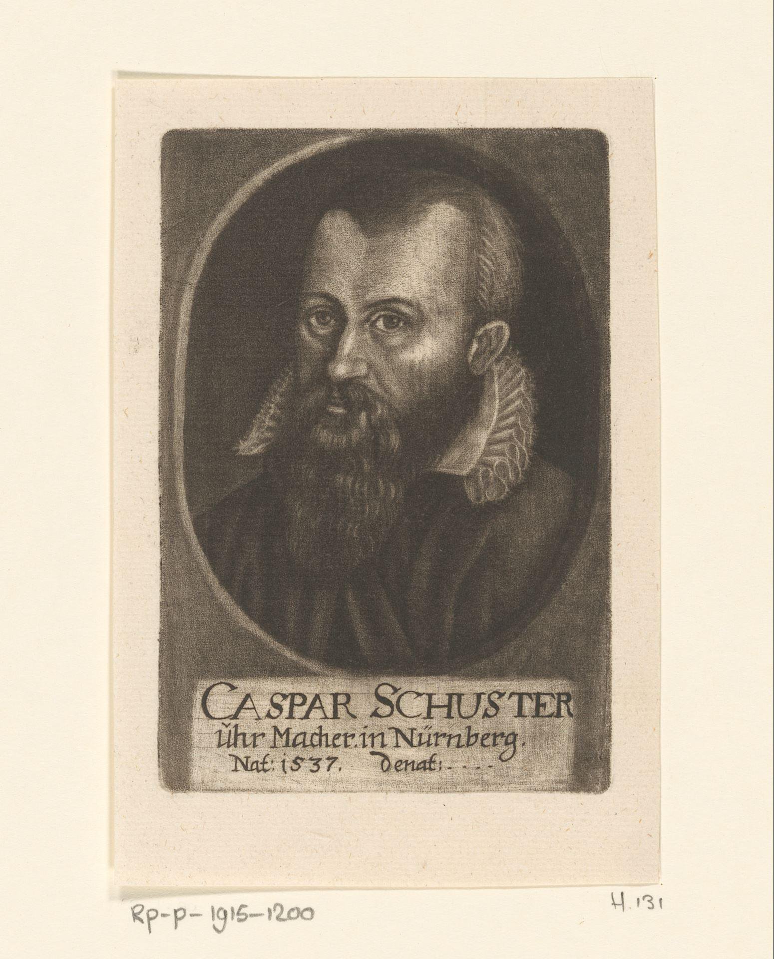 Portret van Caspar Schuster