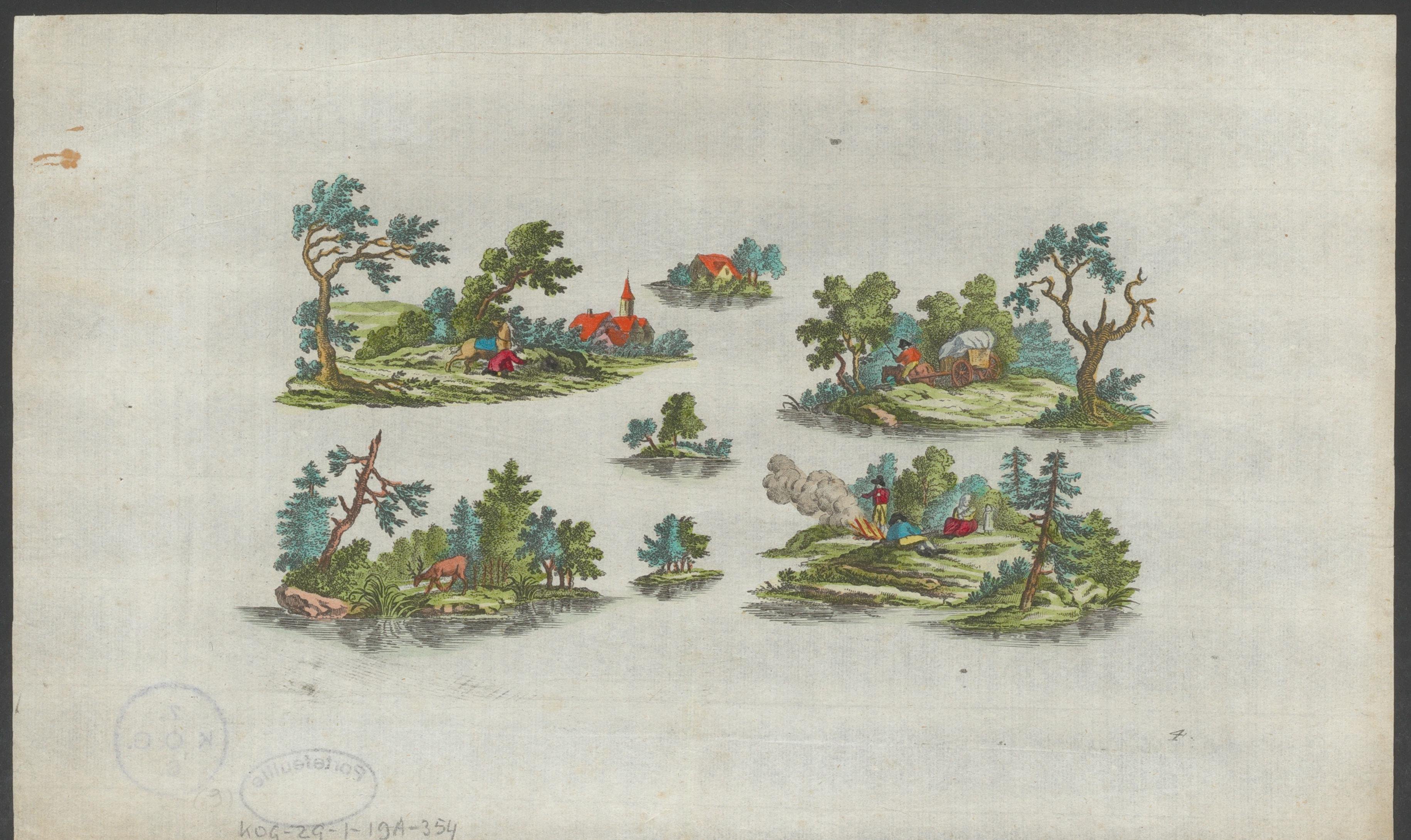 Reizigers in het bos