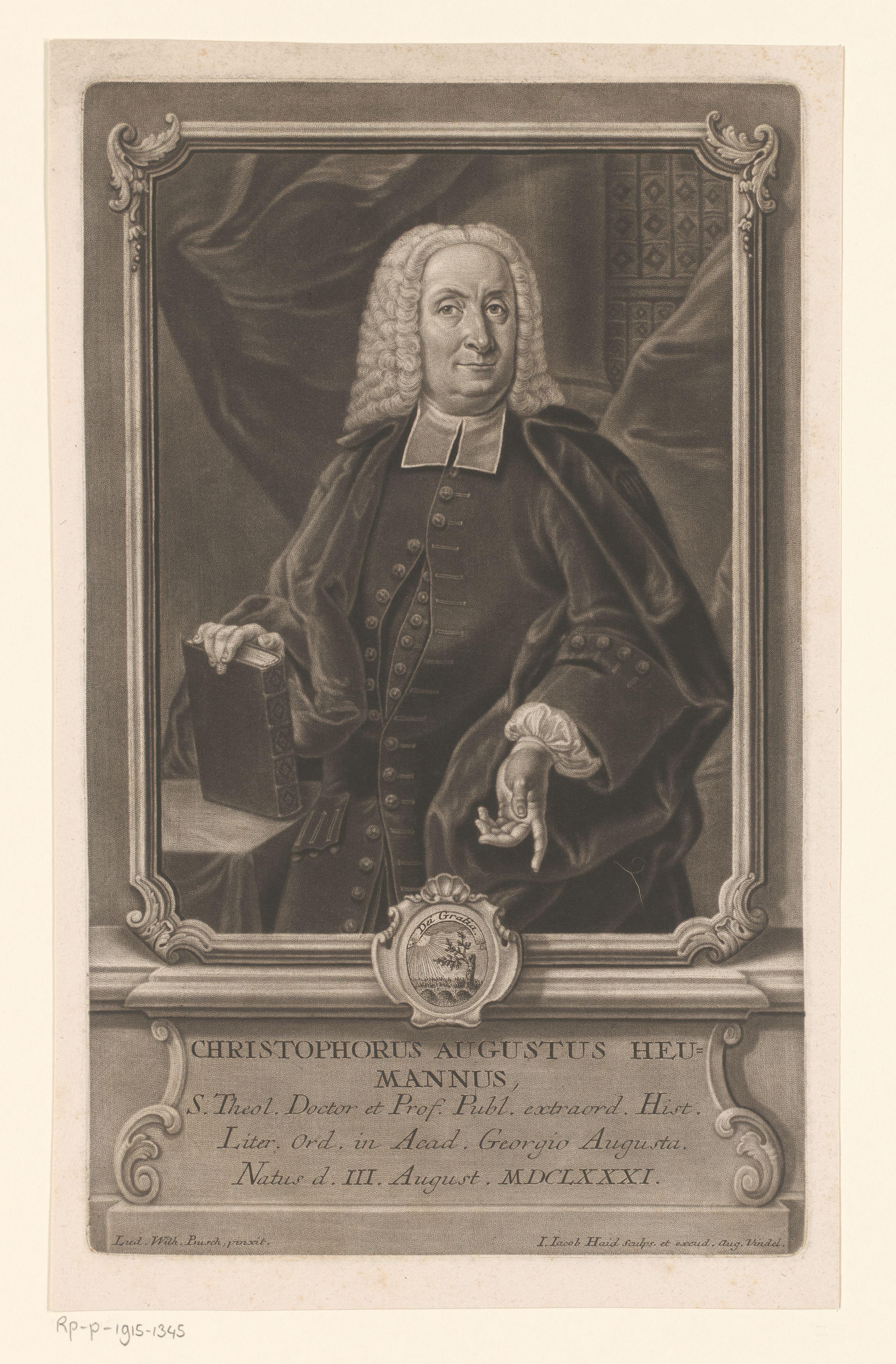 Portret van Christoph August Heumann