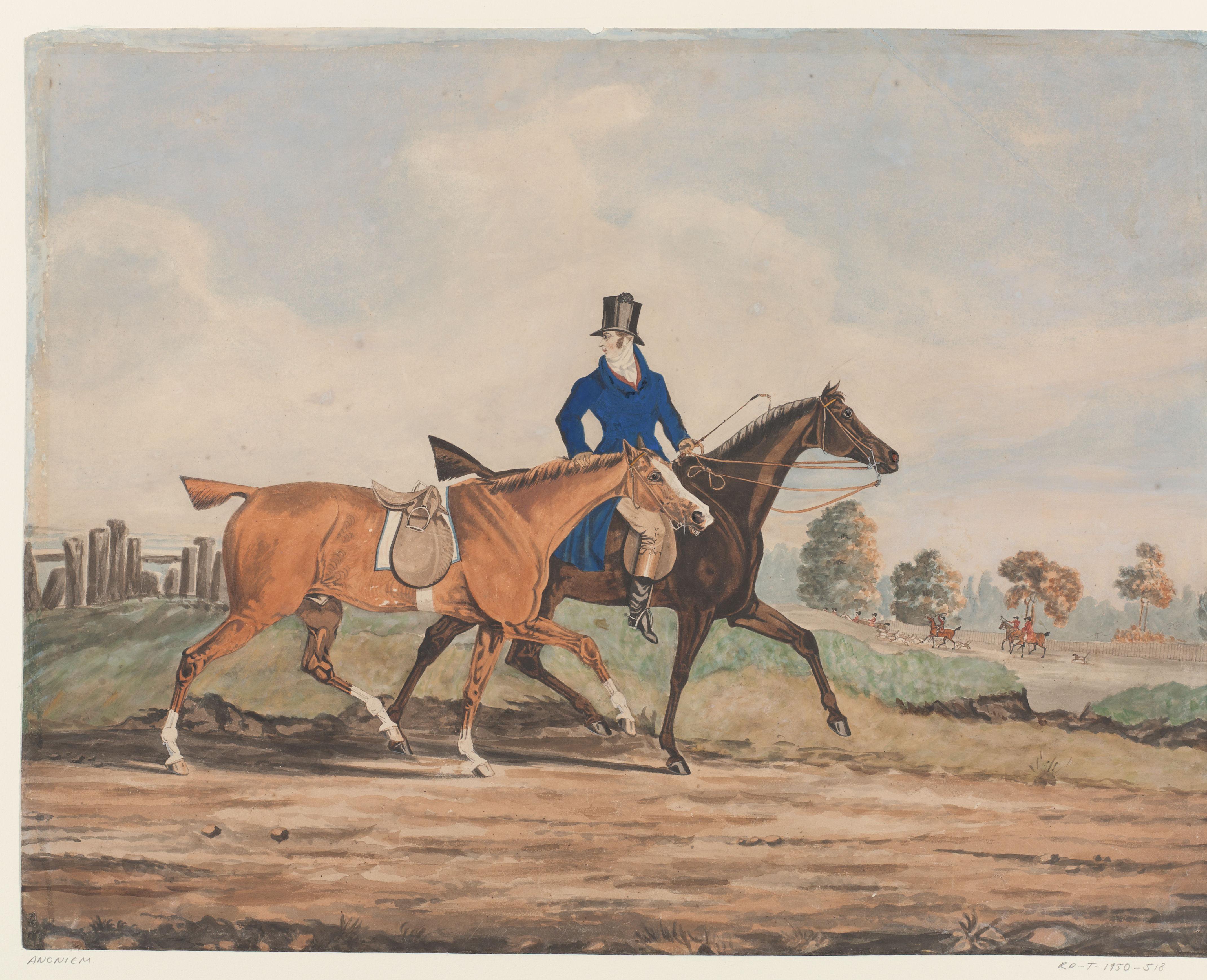 Heerrijden met twee renpaarden