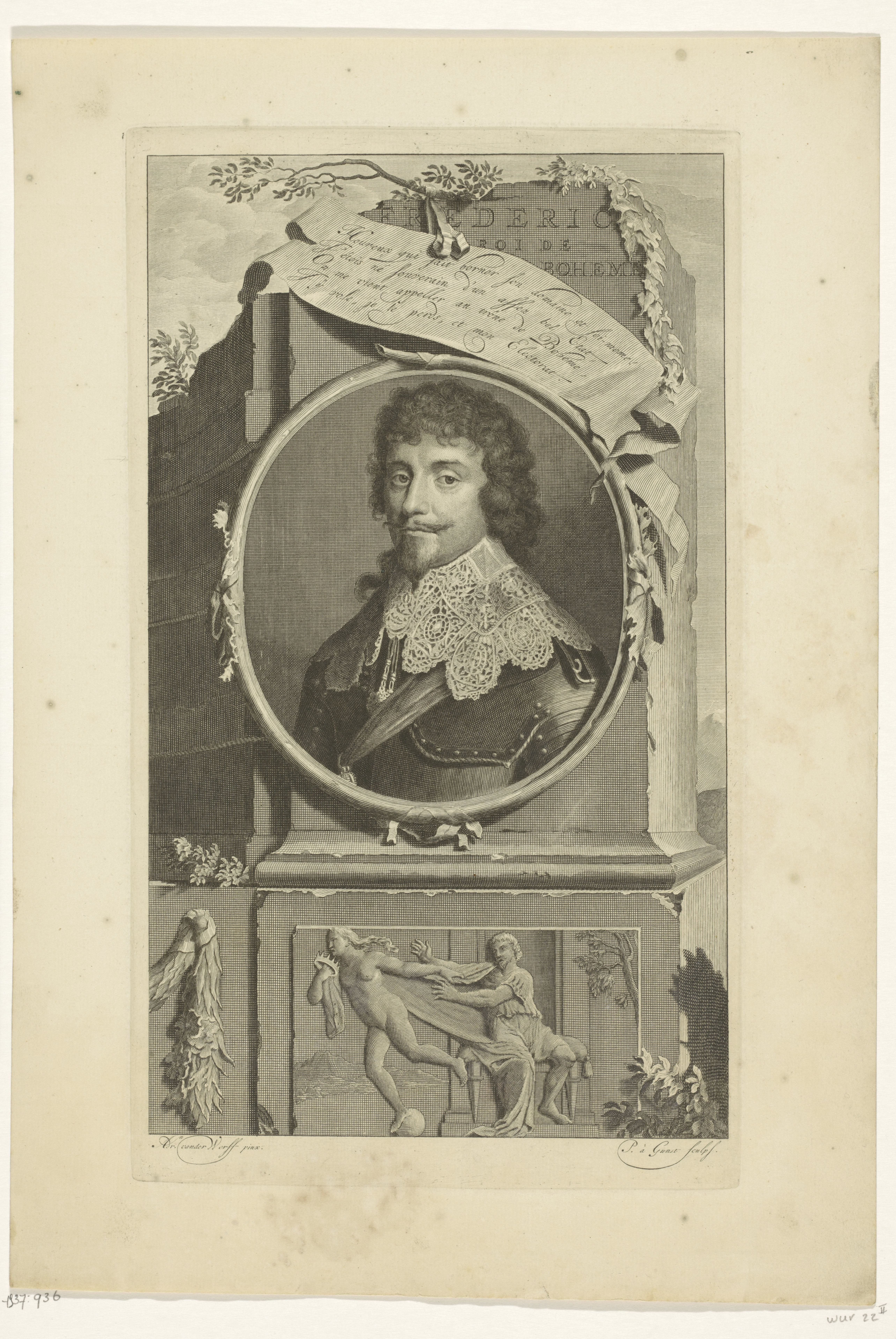 Portret van Frederik V, keurvorst van de Palts, koning van Bohemen