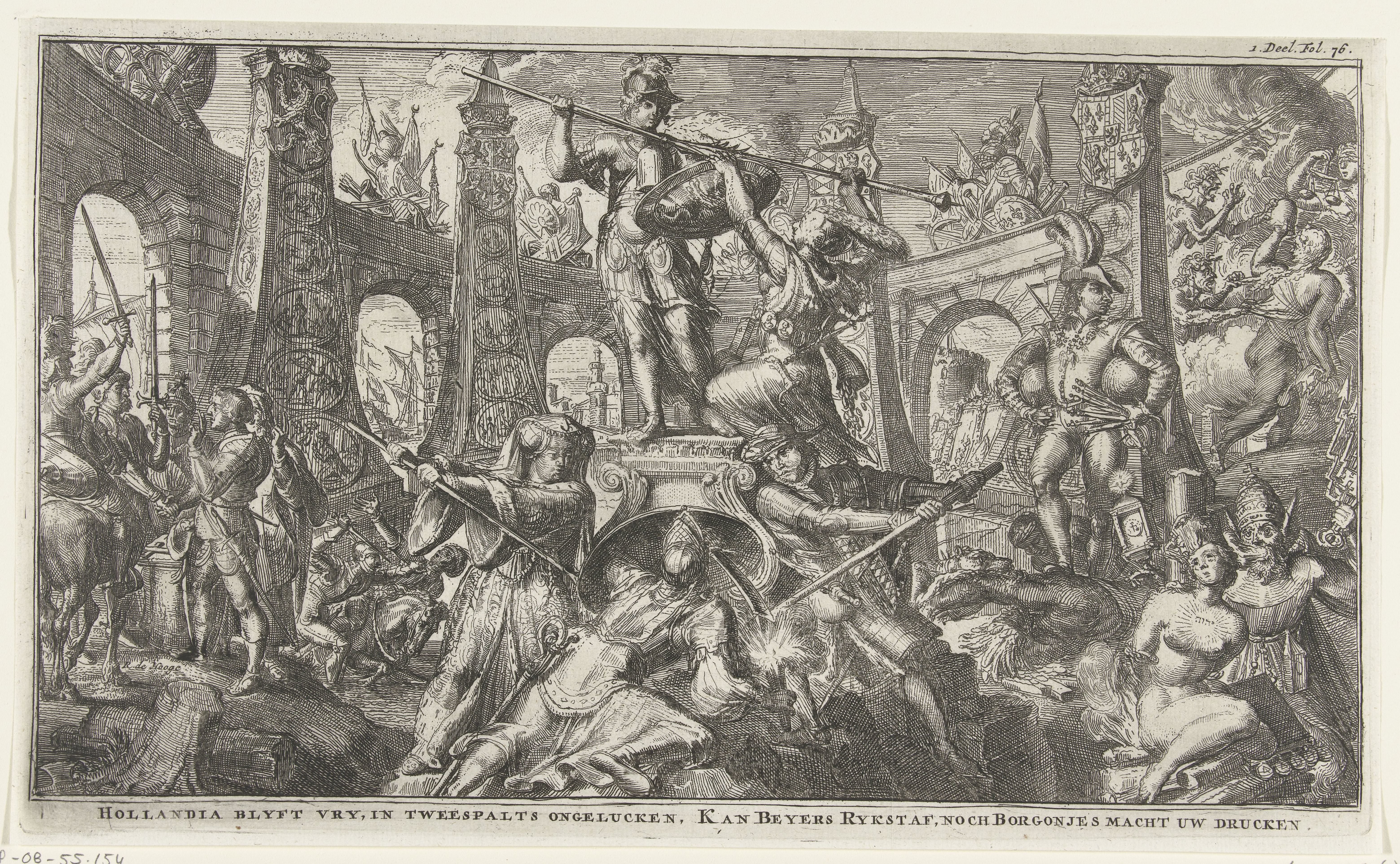 Allegorie rond de strijd met Beieren en Bourgondië