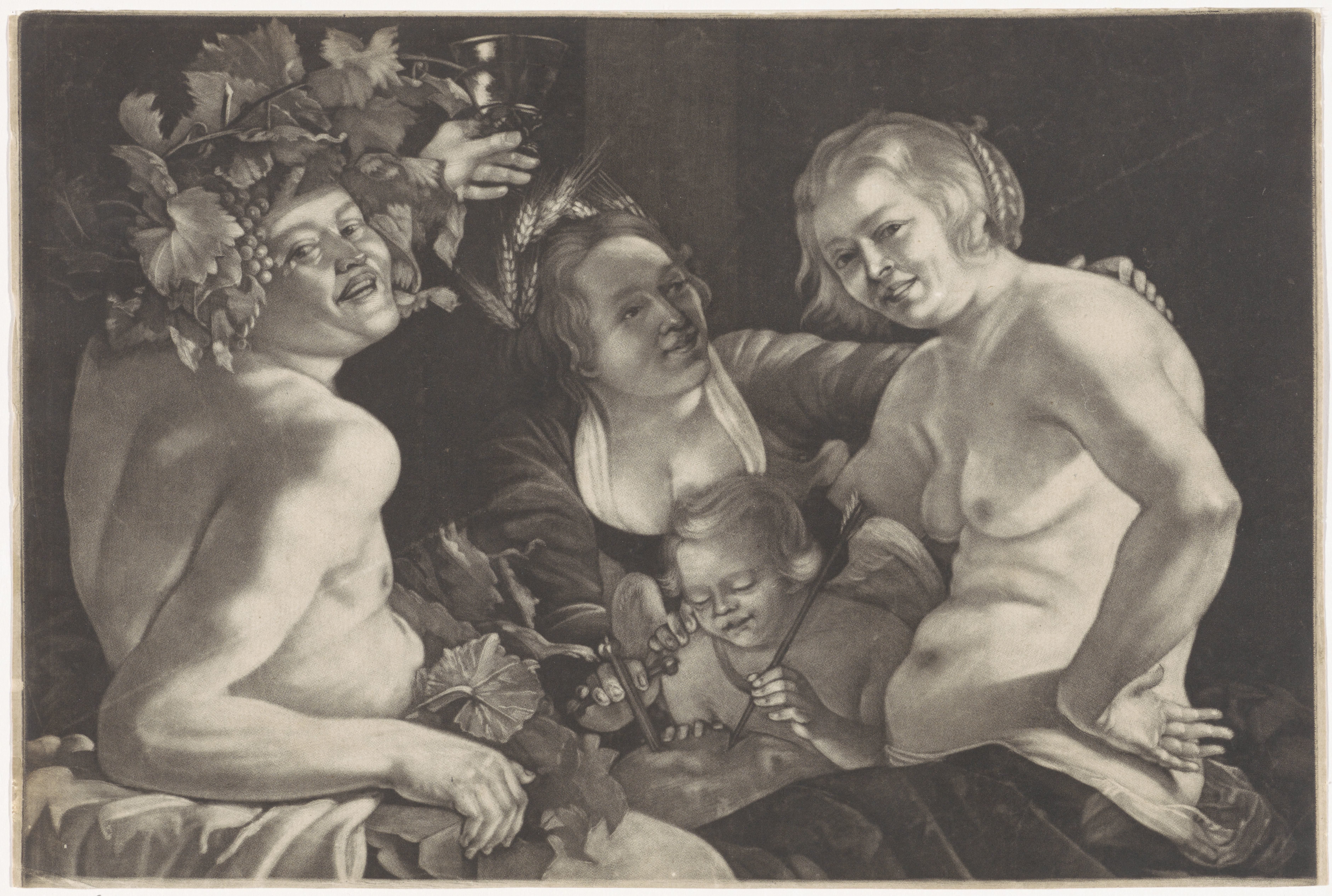 Bacchus met Venus, Amor en Ceres (Sine Cerere et Baccho friget Venus)