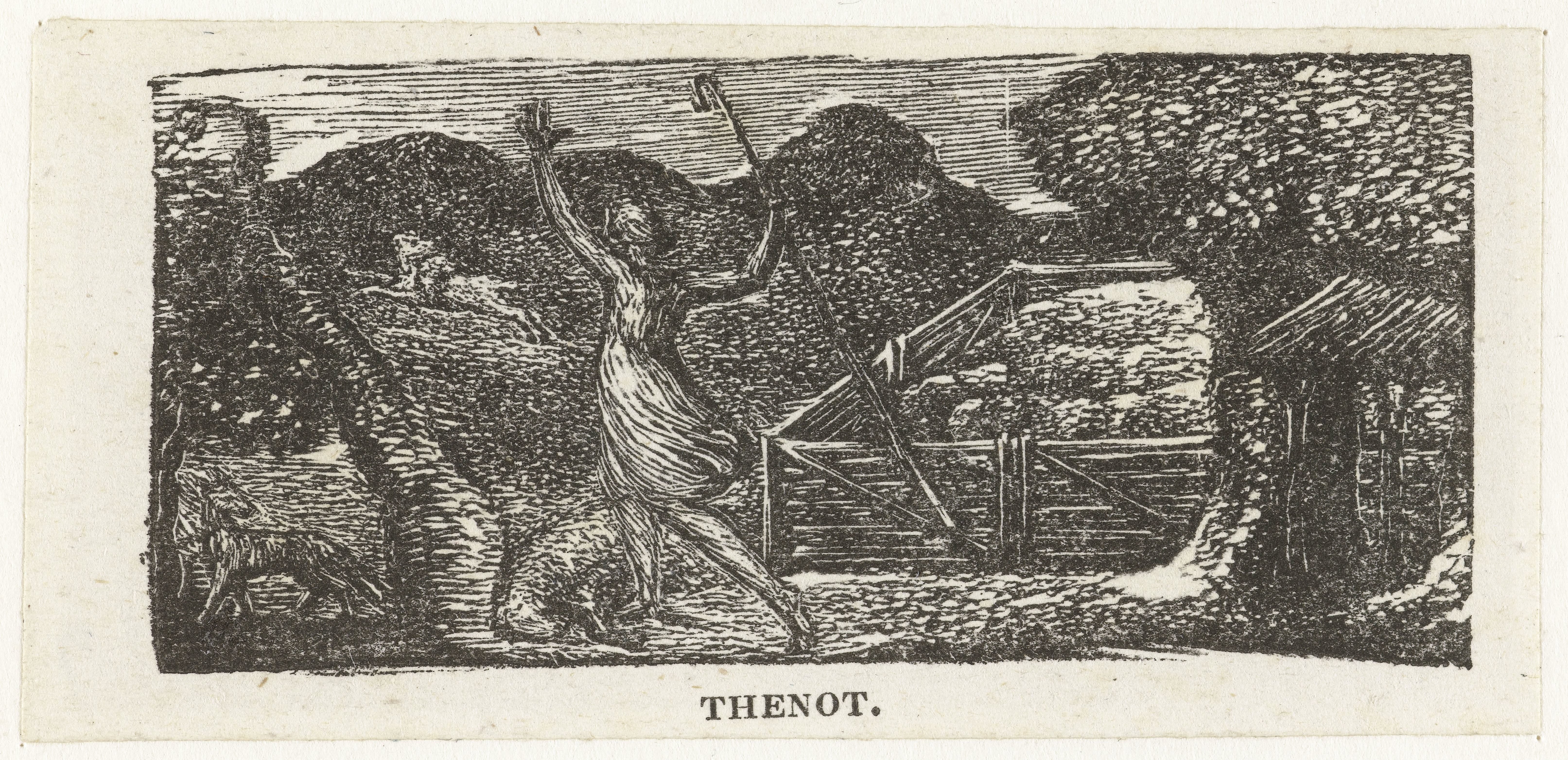 De herder verjaagt de wolf