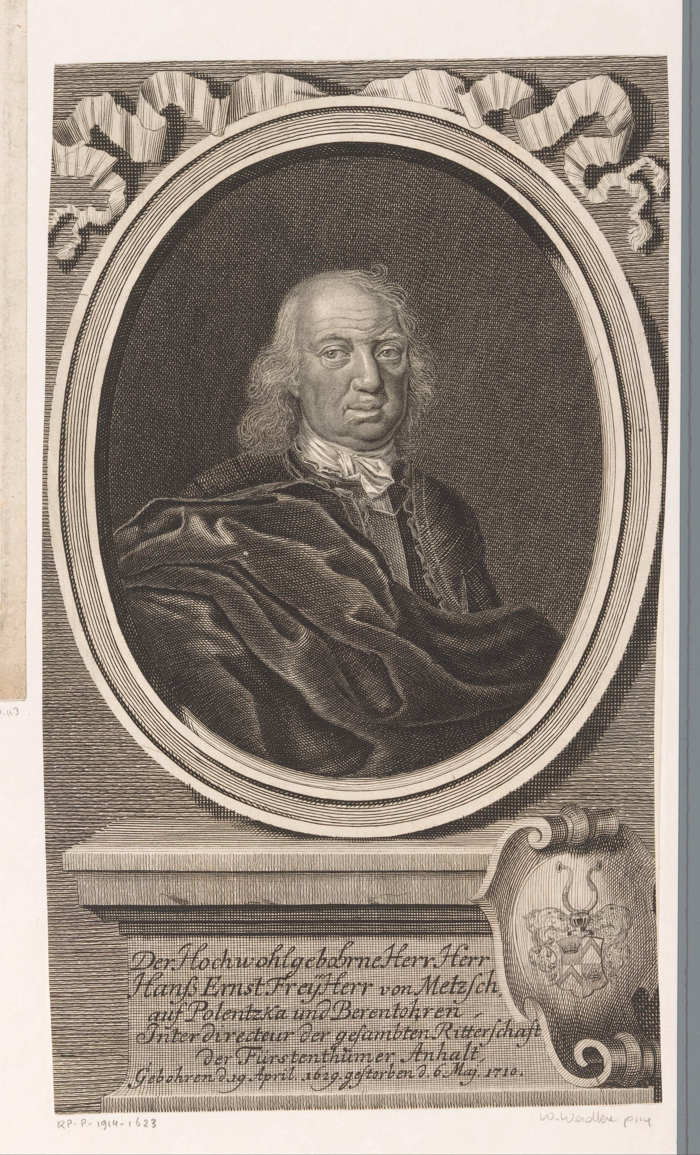 Portret van Hans Ernst, Freiherr von Metzsch