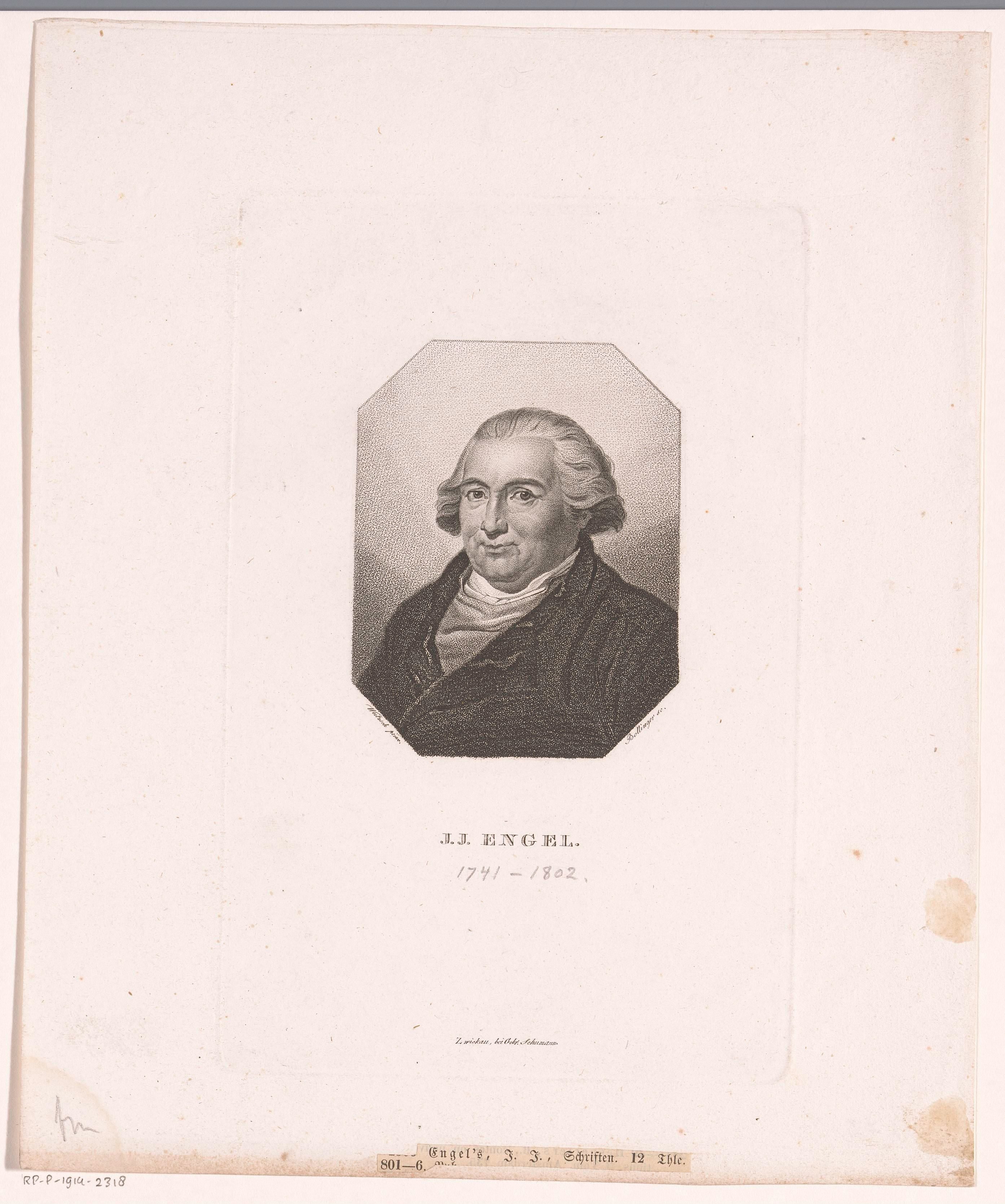 Portret van Johann Jacob Engel