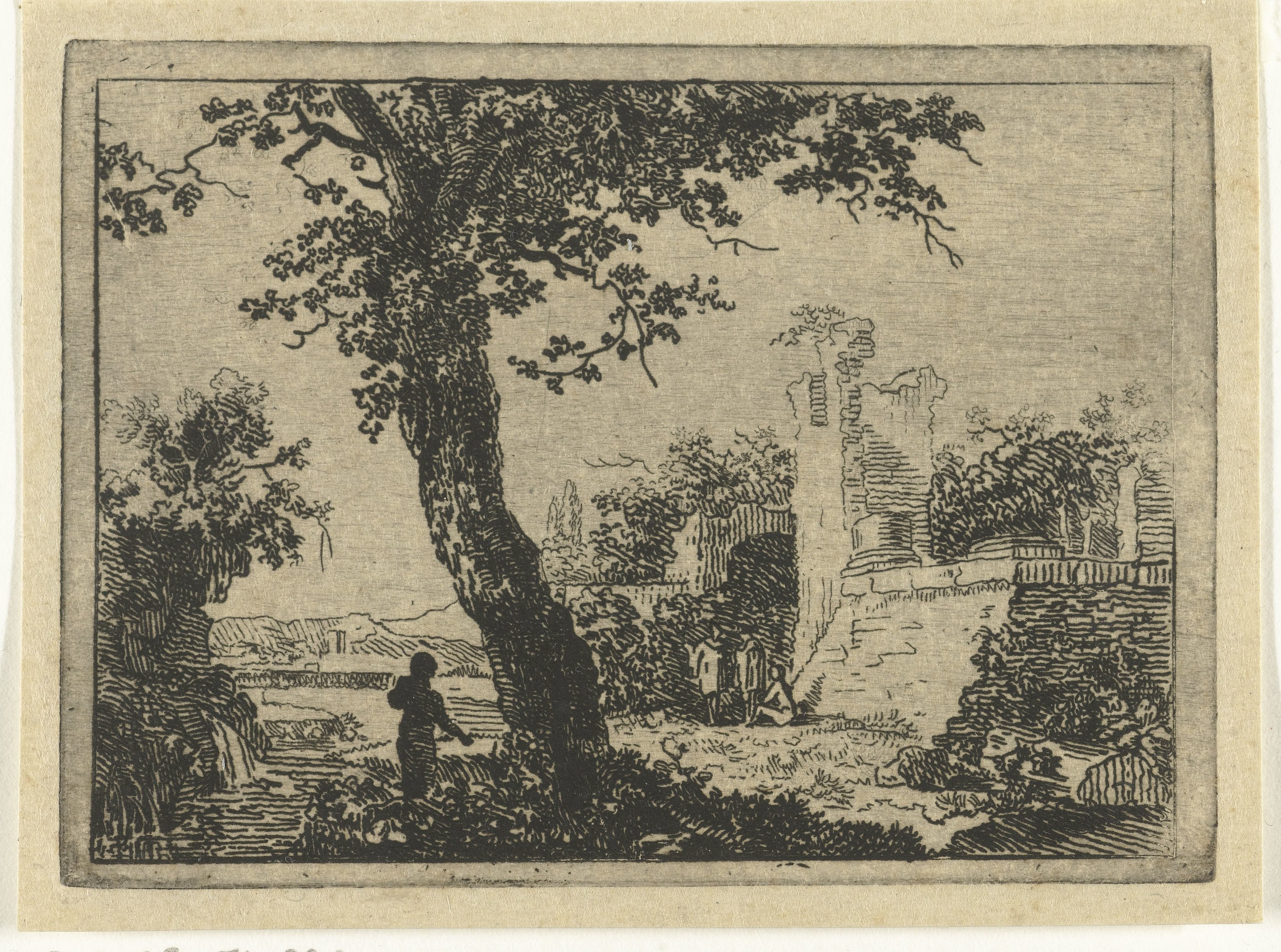 Landschap met een ruïne