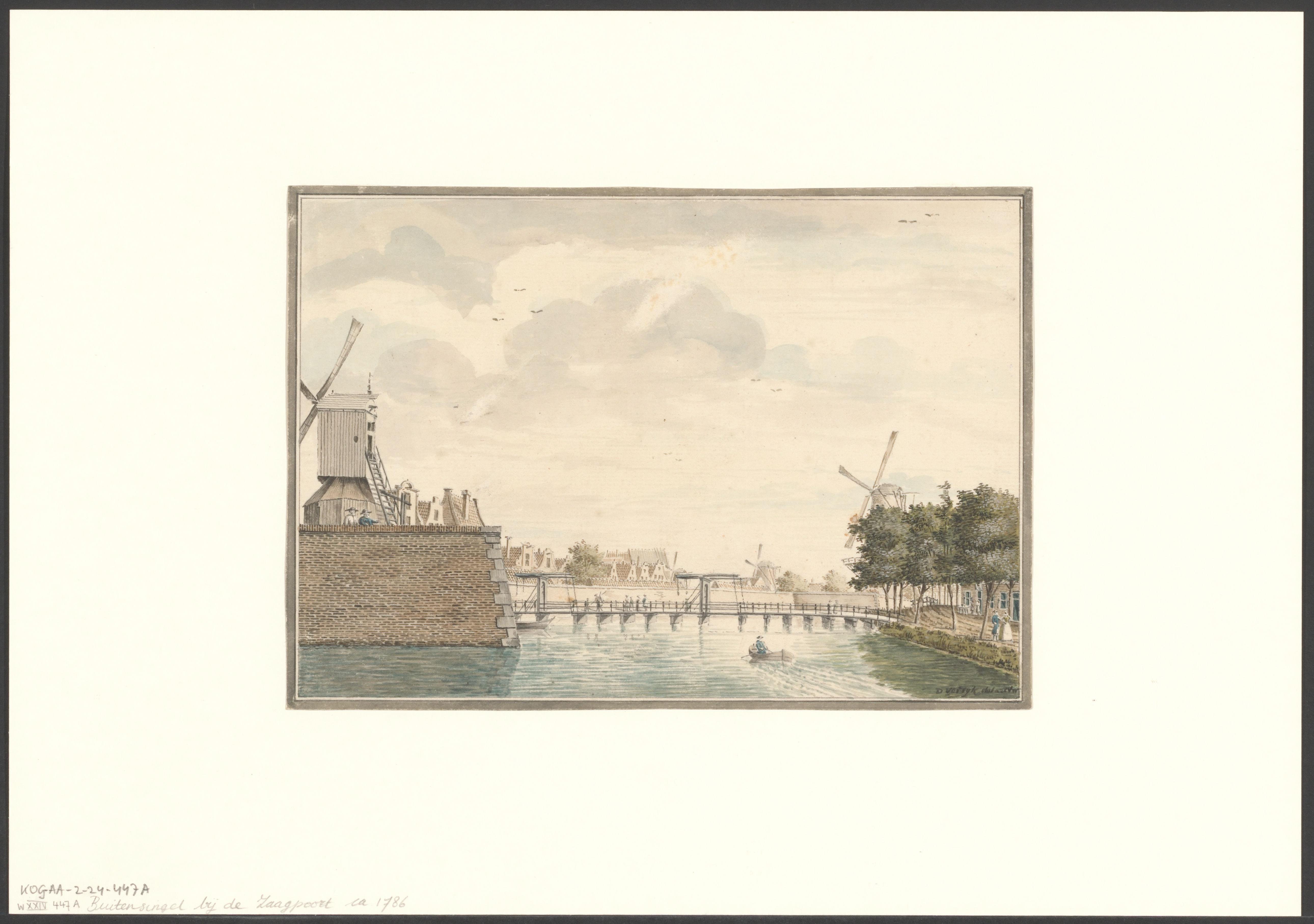 Gezicht op de Singelgracht bij de Zaagpoort
