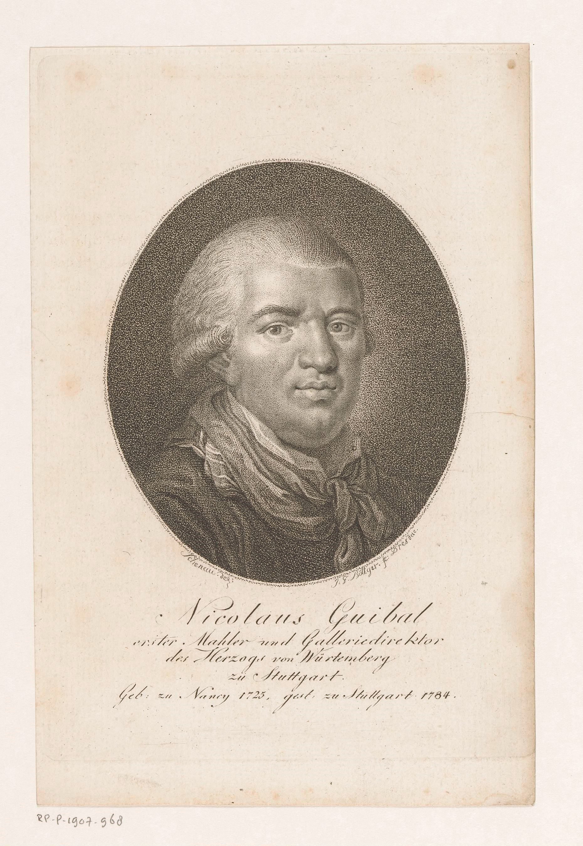 Portret van Nicolas Guibal