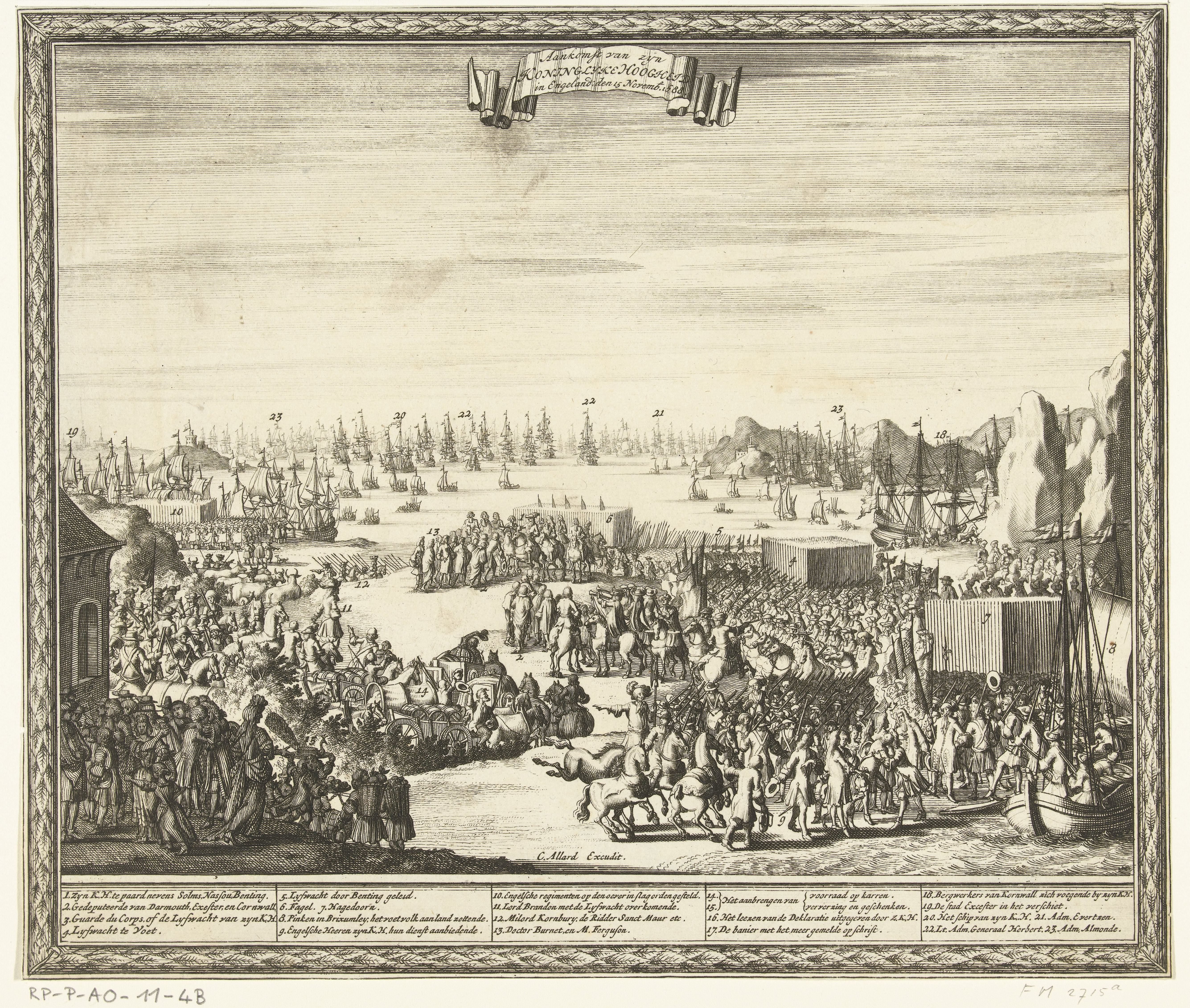 Aankomst van Willem III en zijn vloot in Brixham