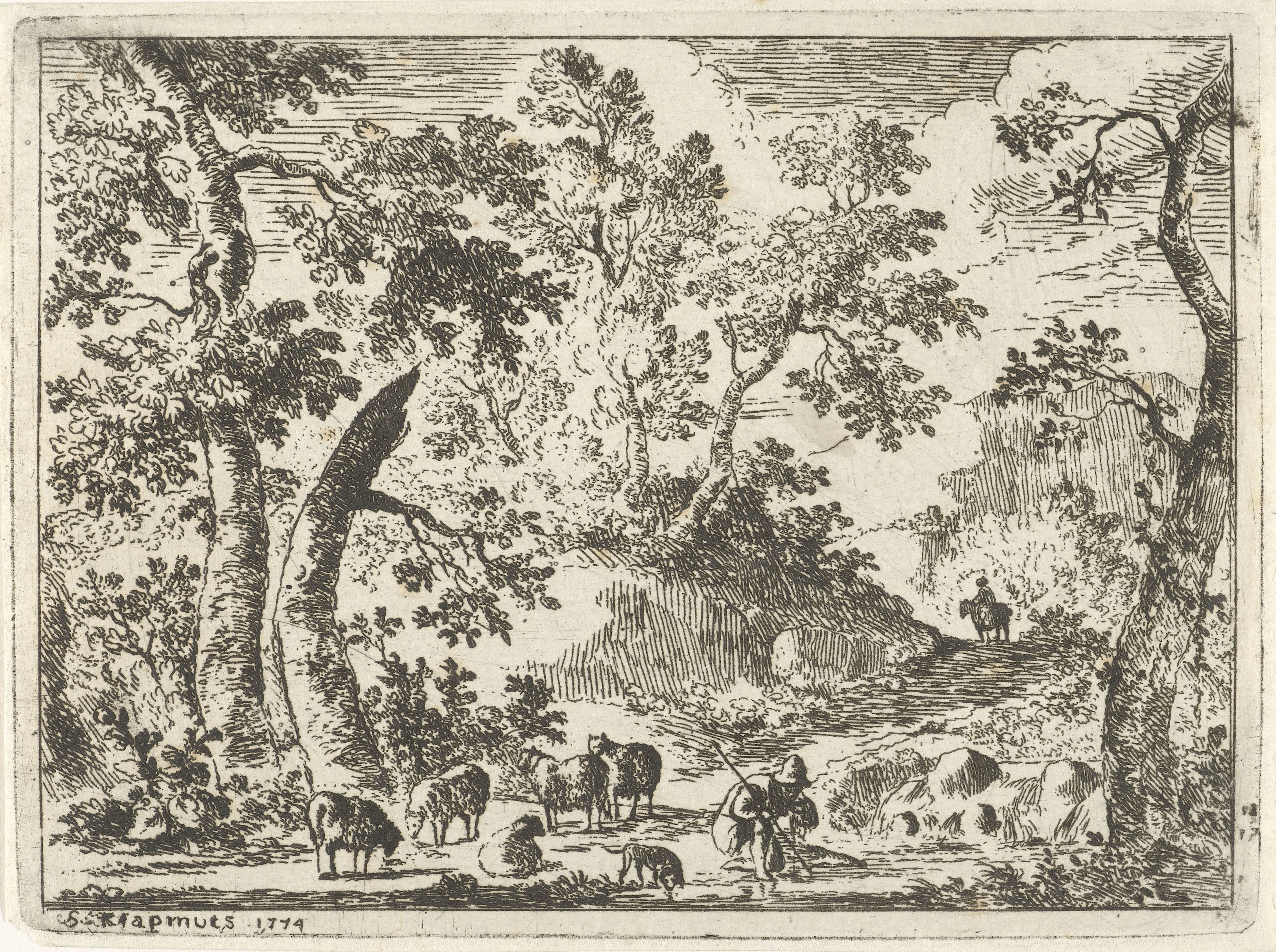 Herder en schapen