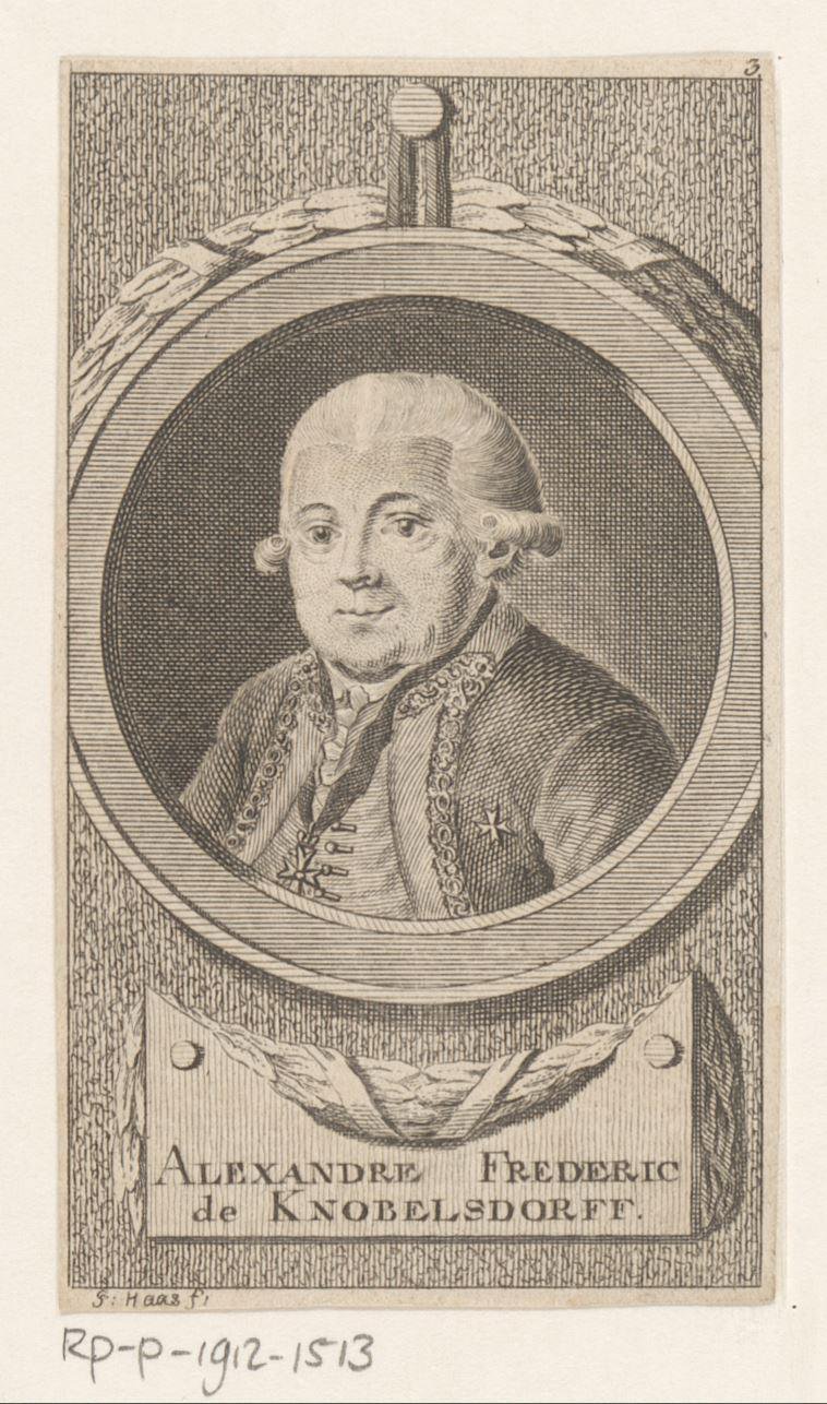 Portret van Alexander Friedrich von Knobelsdorff