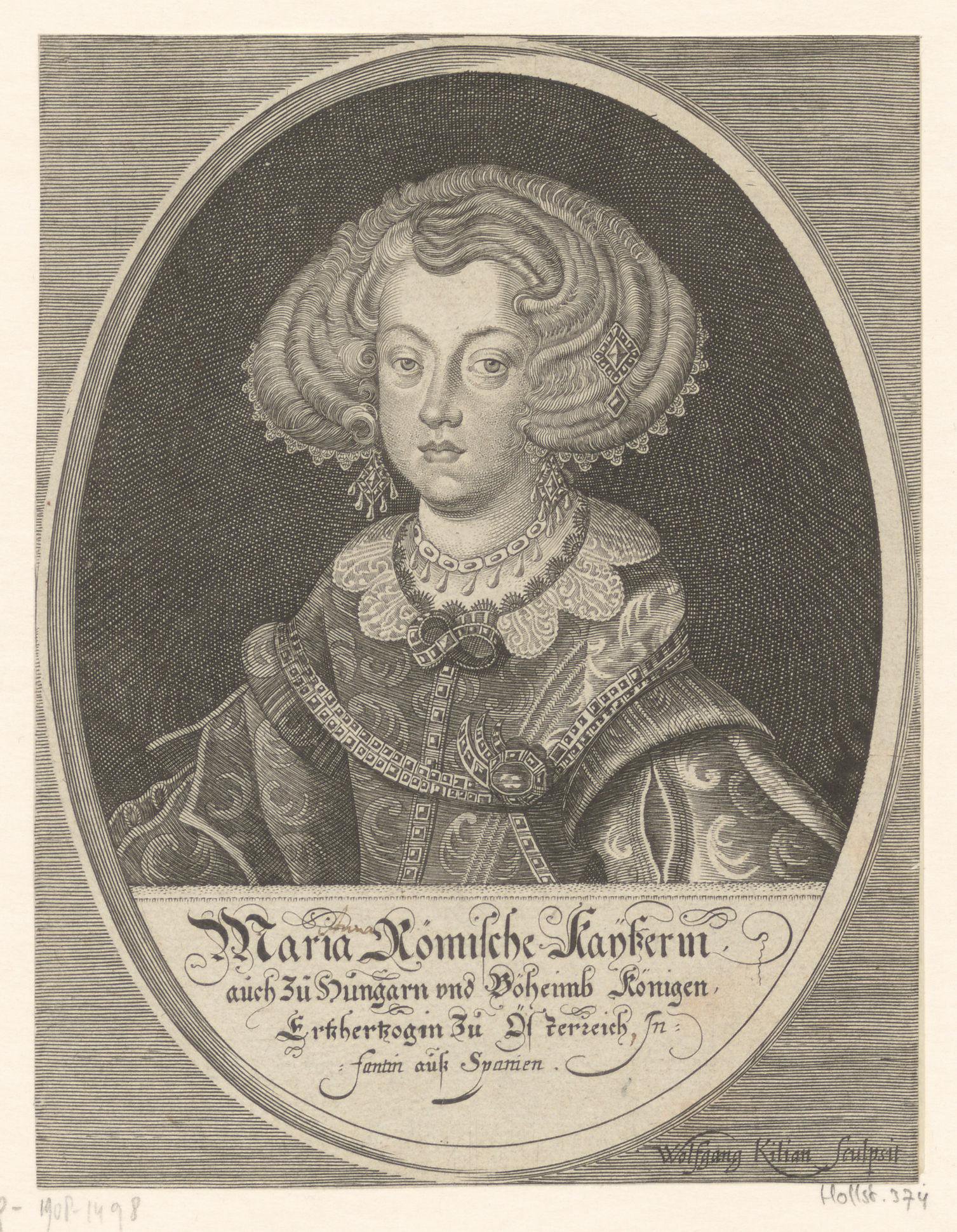 Portret van Duits keizerin Maria Anna