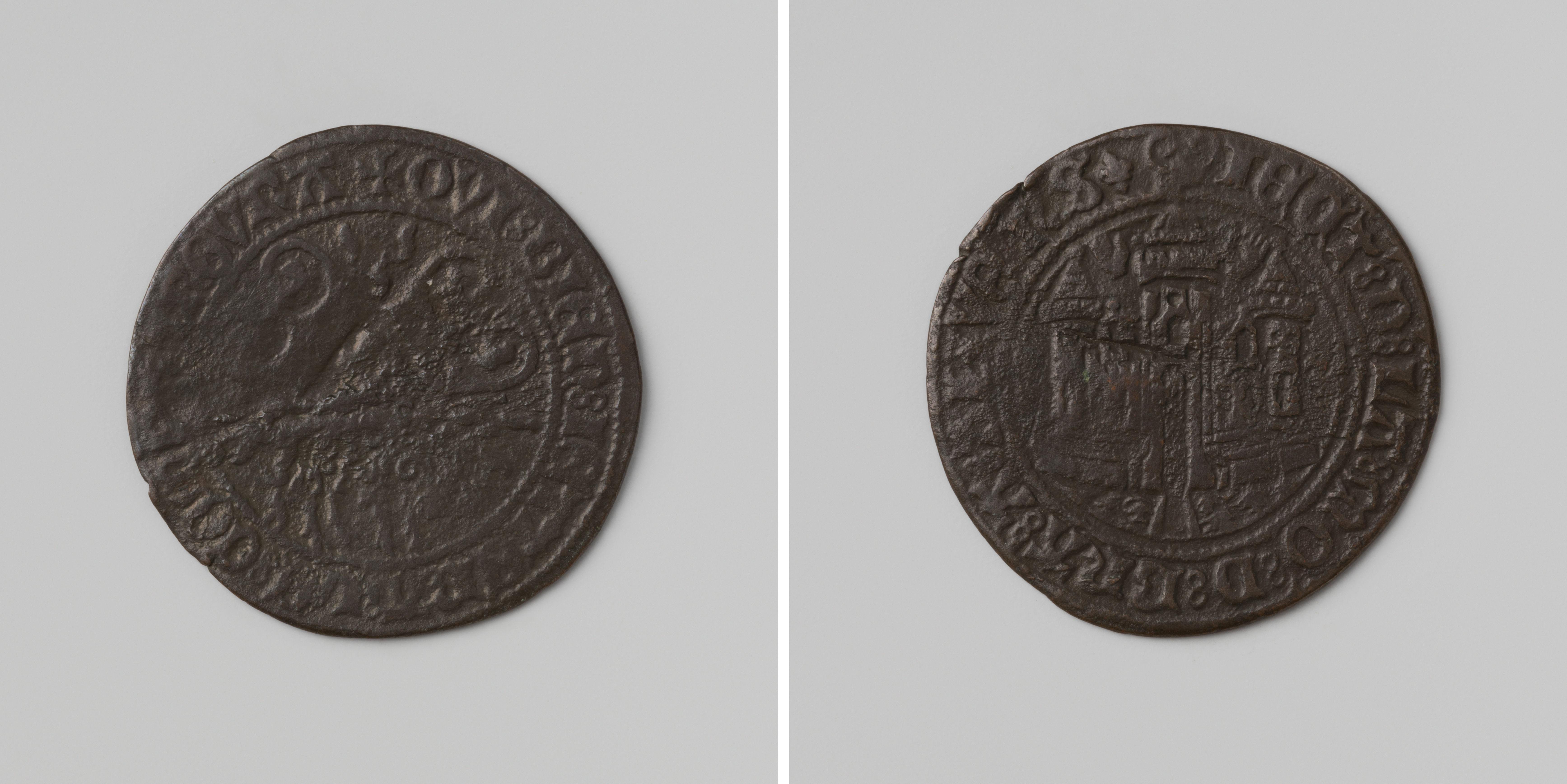 Karel de Stoute, hertog van Bourgondie, rekenpenning van het hertogdom Brabant