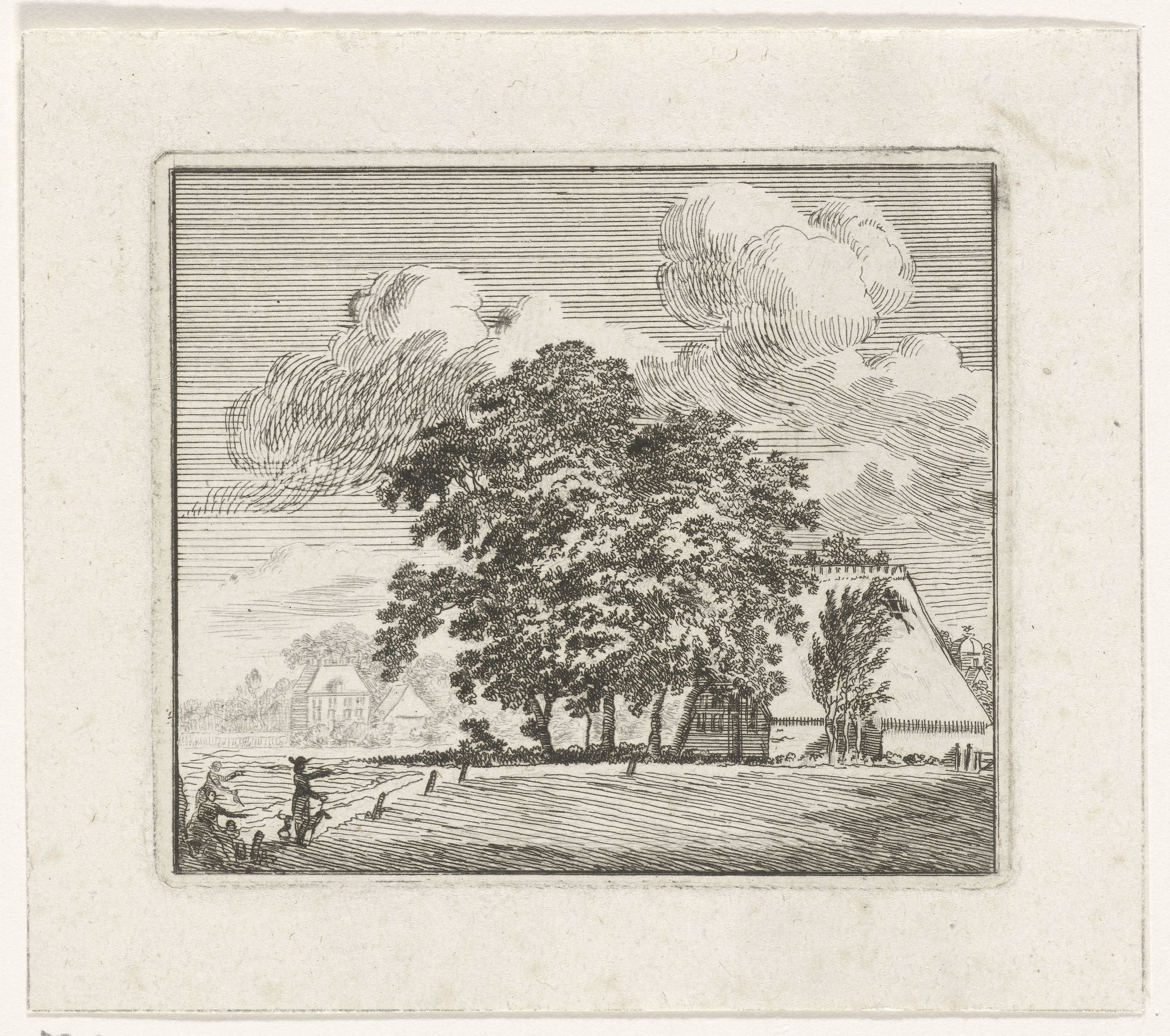 Boerderij in een landschap