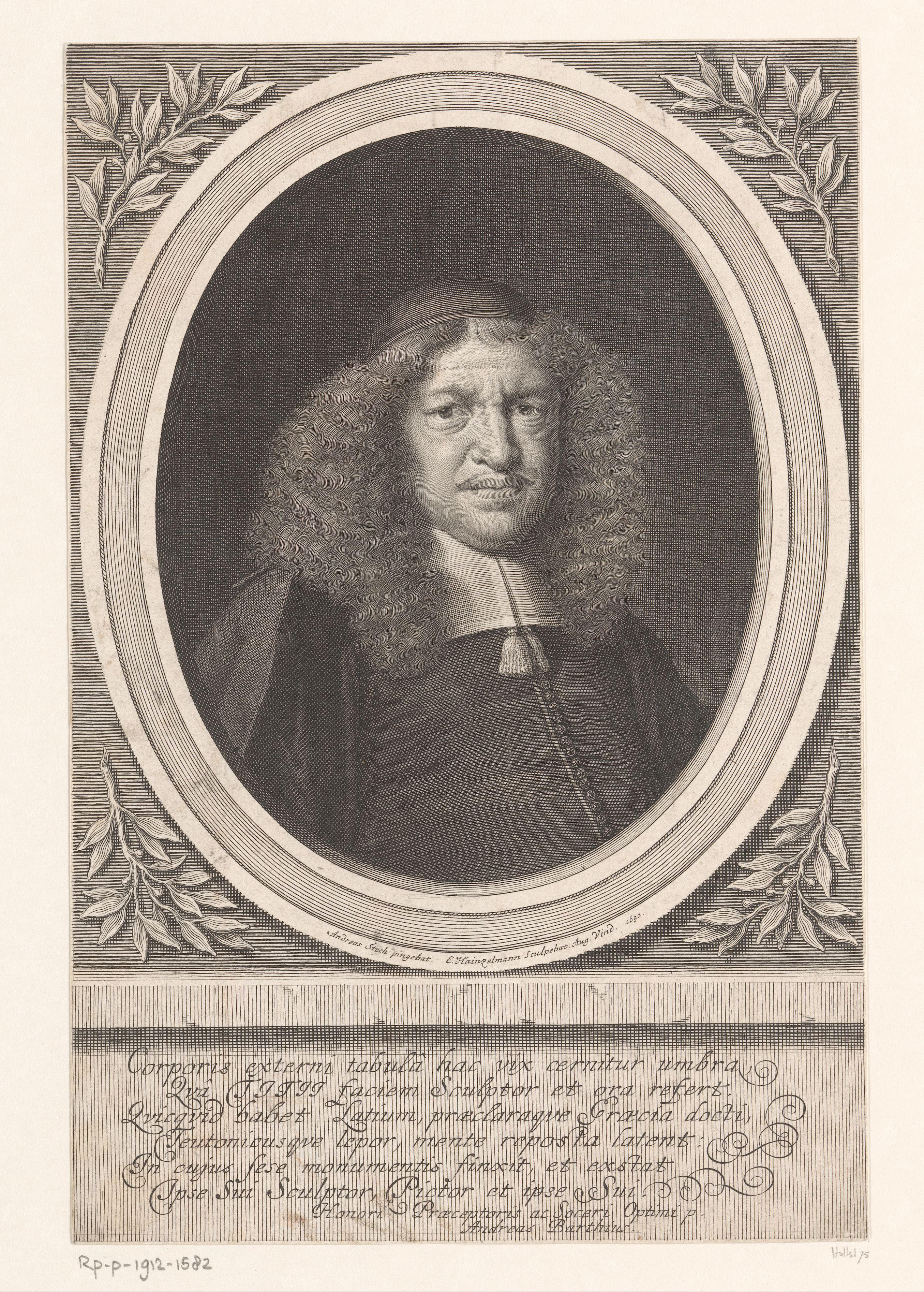 Portret van Johann Peter Titz