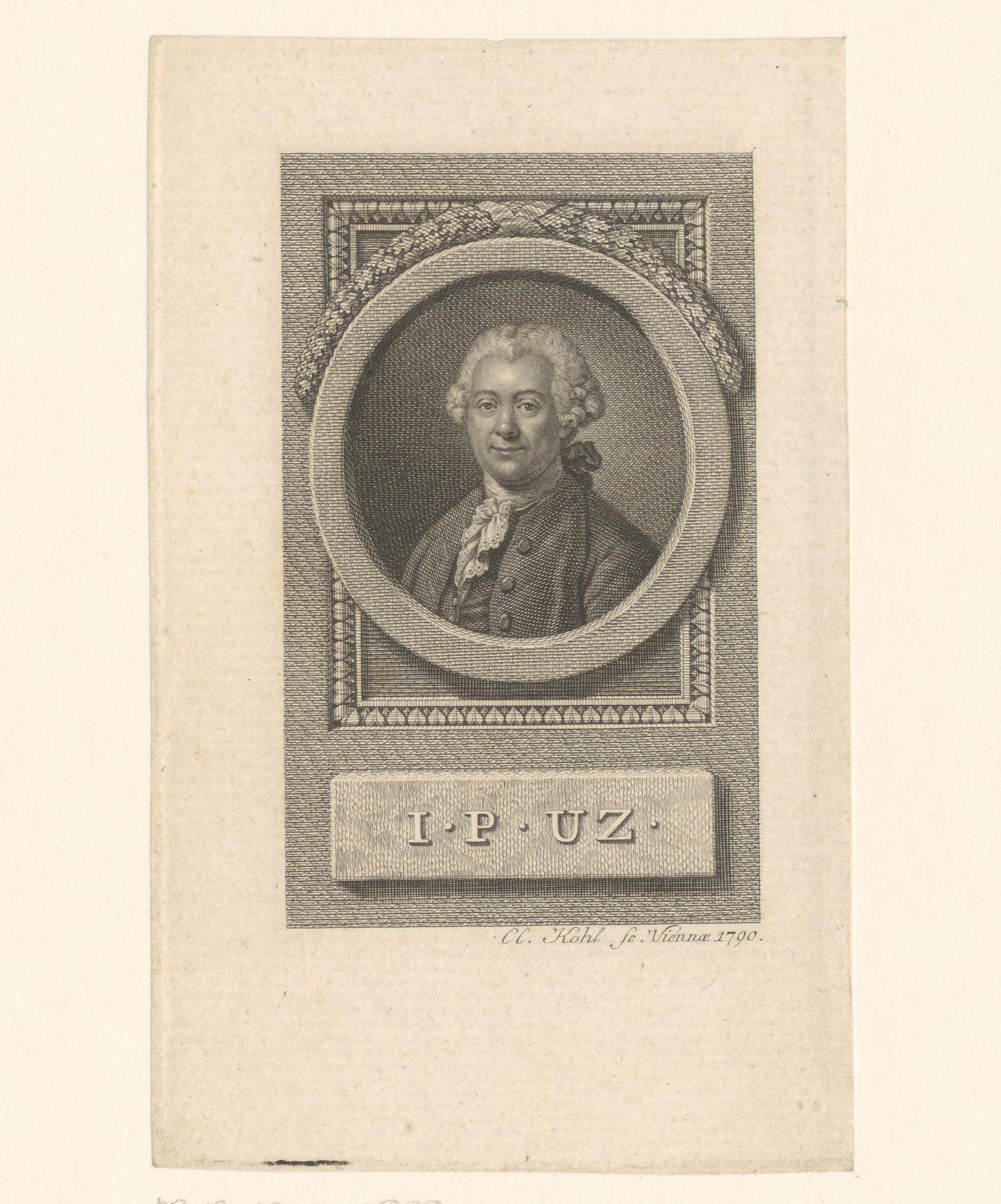 Portret van Johann Peter Uz