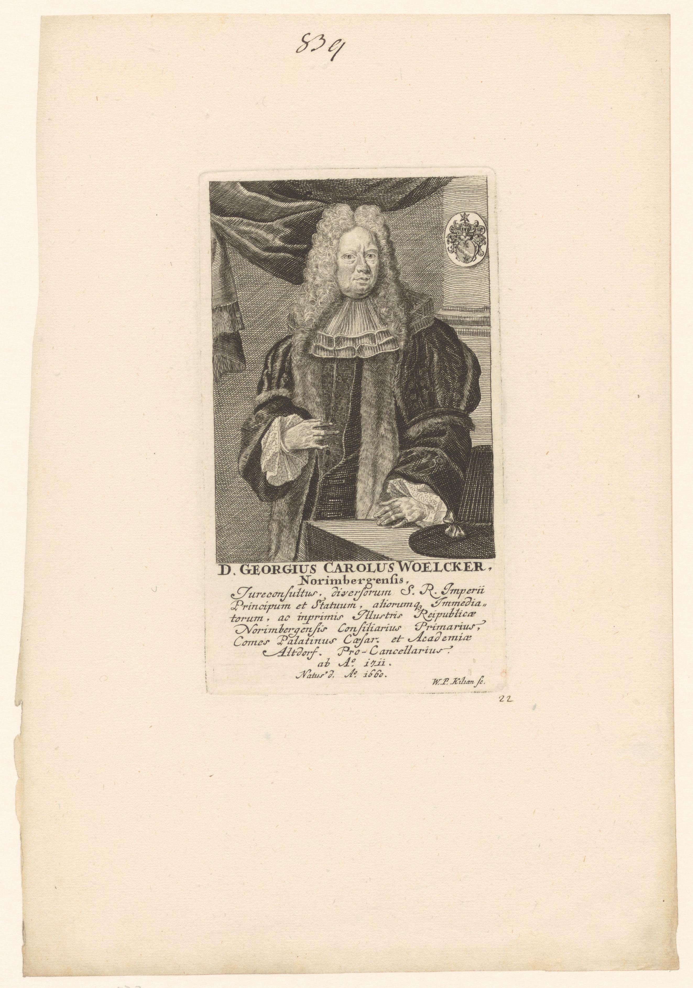 Portret van Georg Carl Woelcker