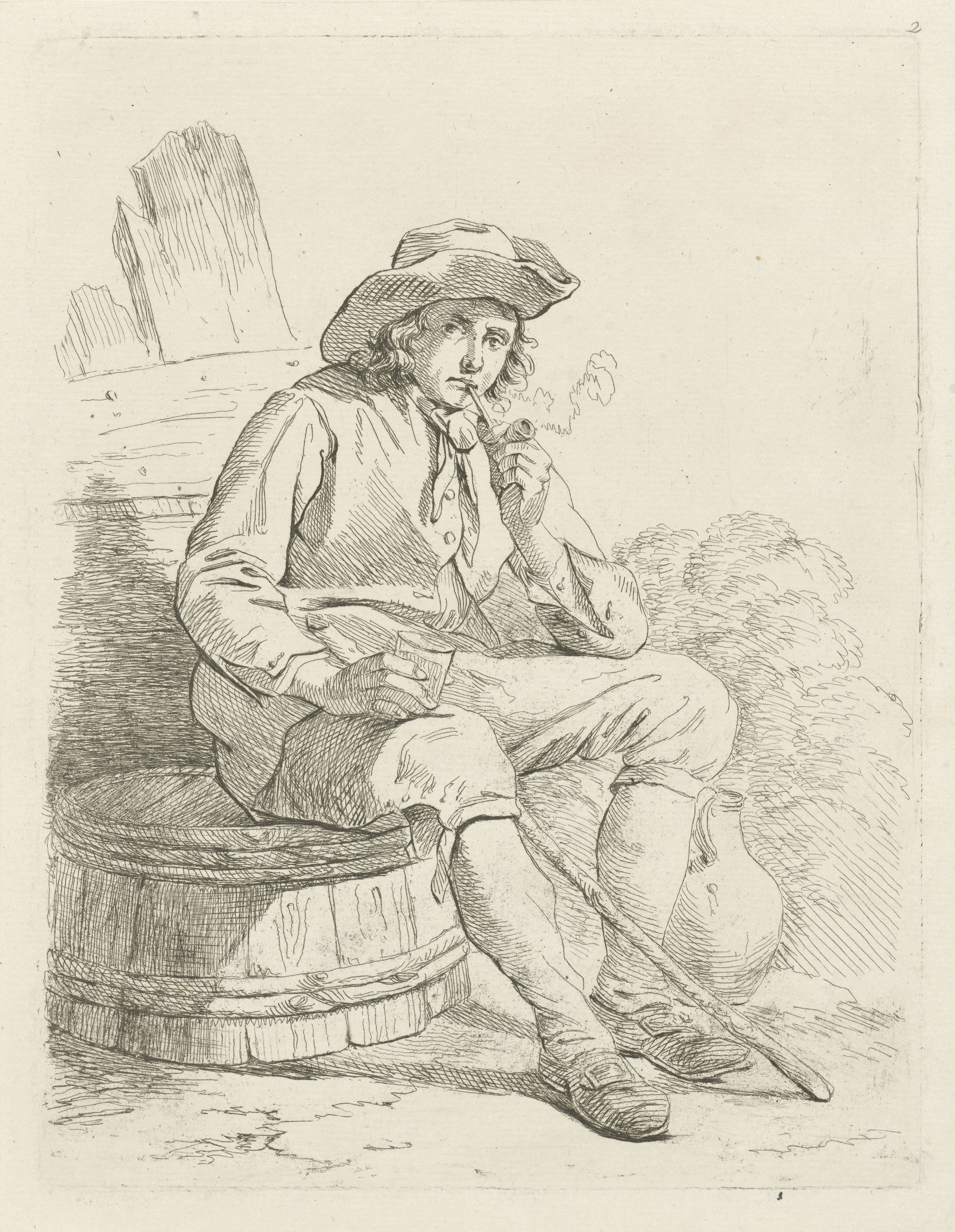 Pijprokende boer