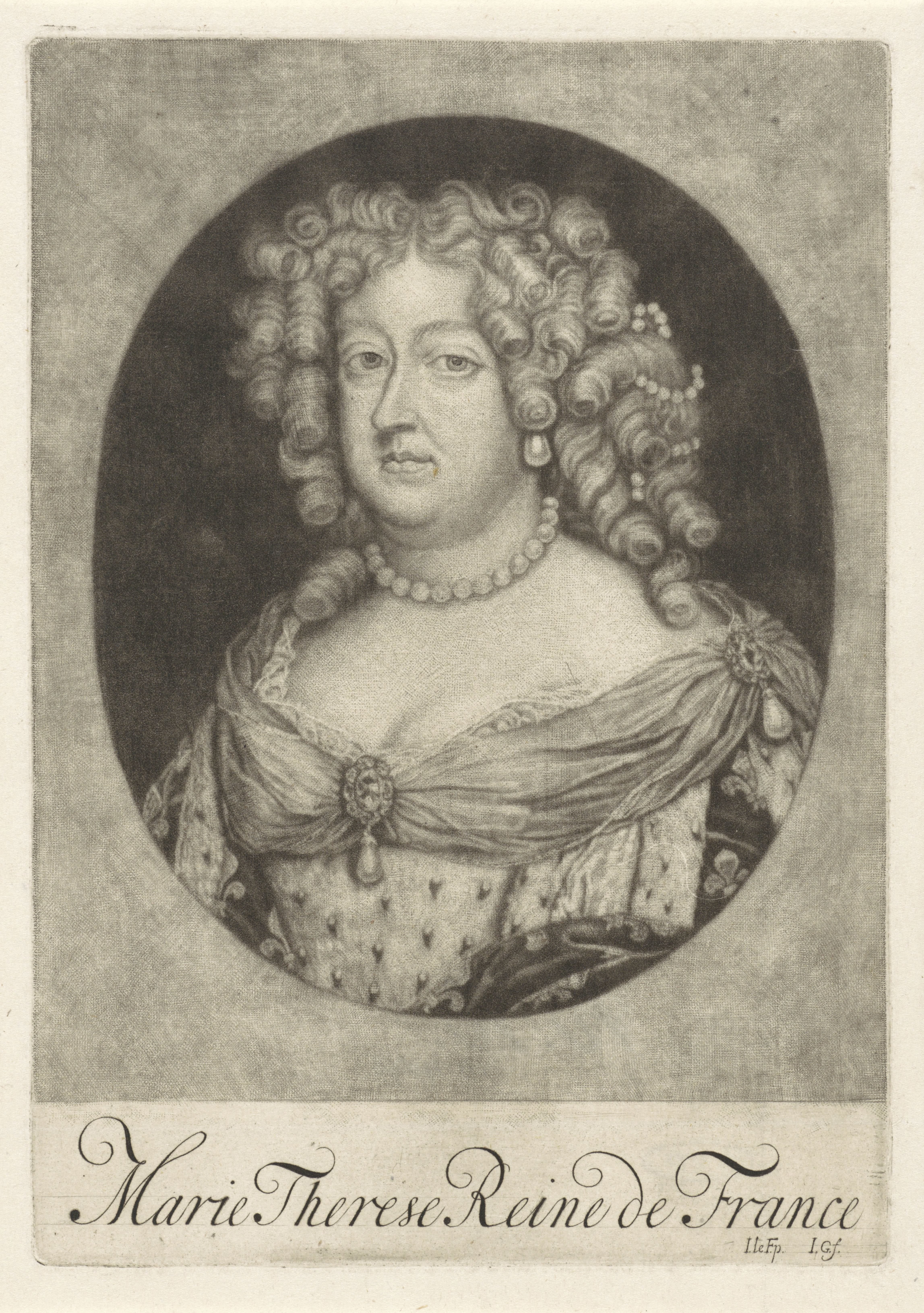 Portret van Maria Theresia, koningin van Frankrijk
