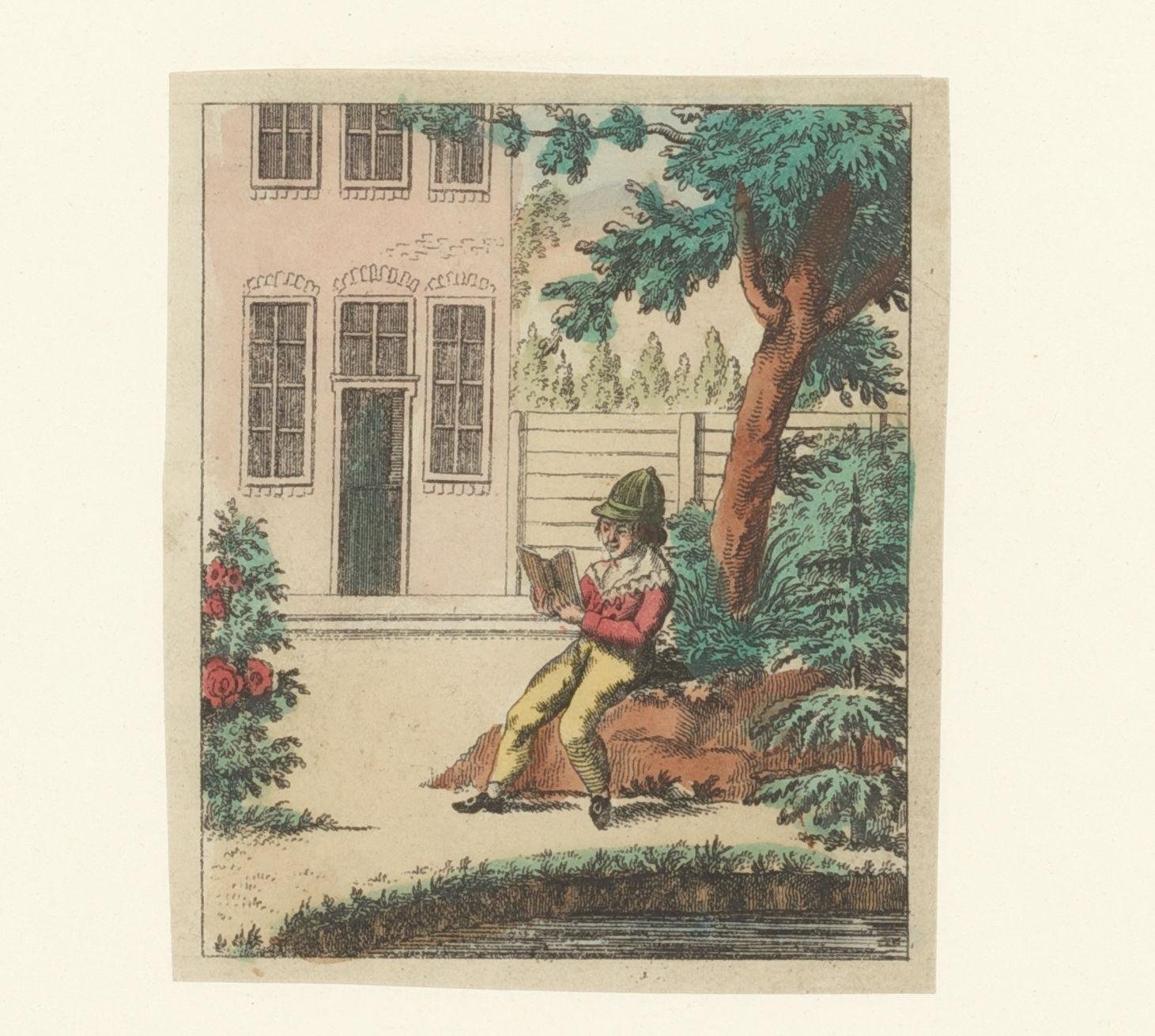 Jongen leest een boek