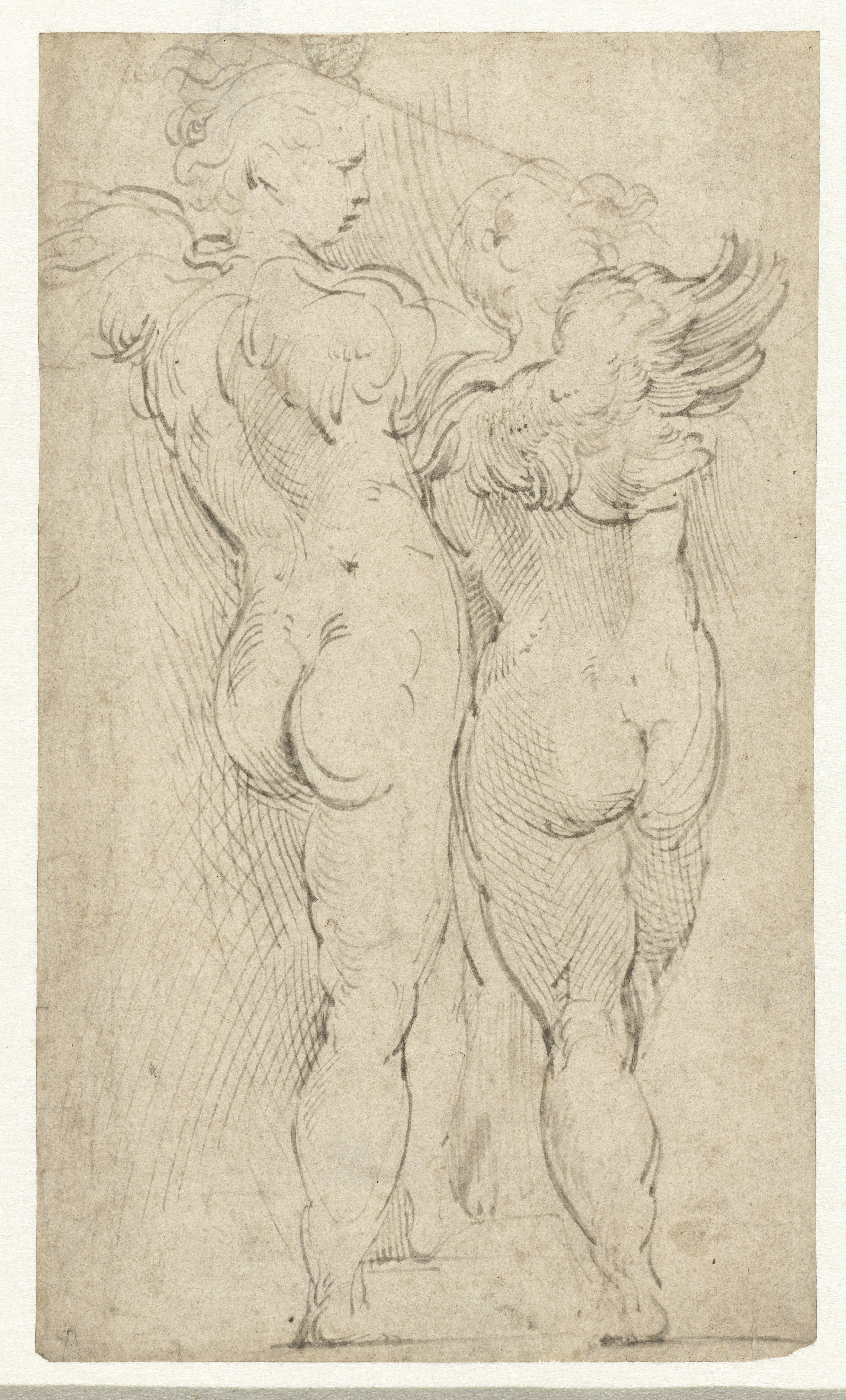 Twee gevleugelde putti