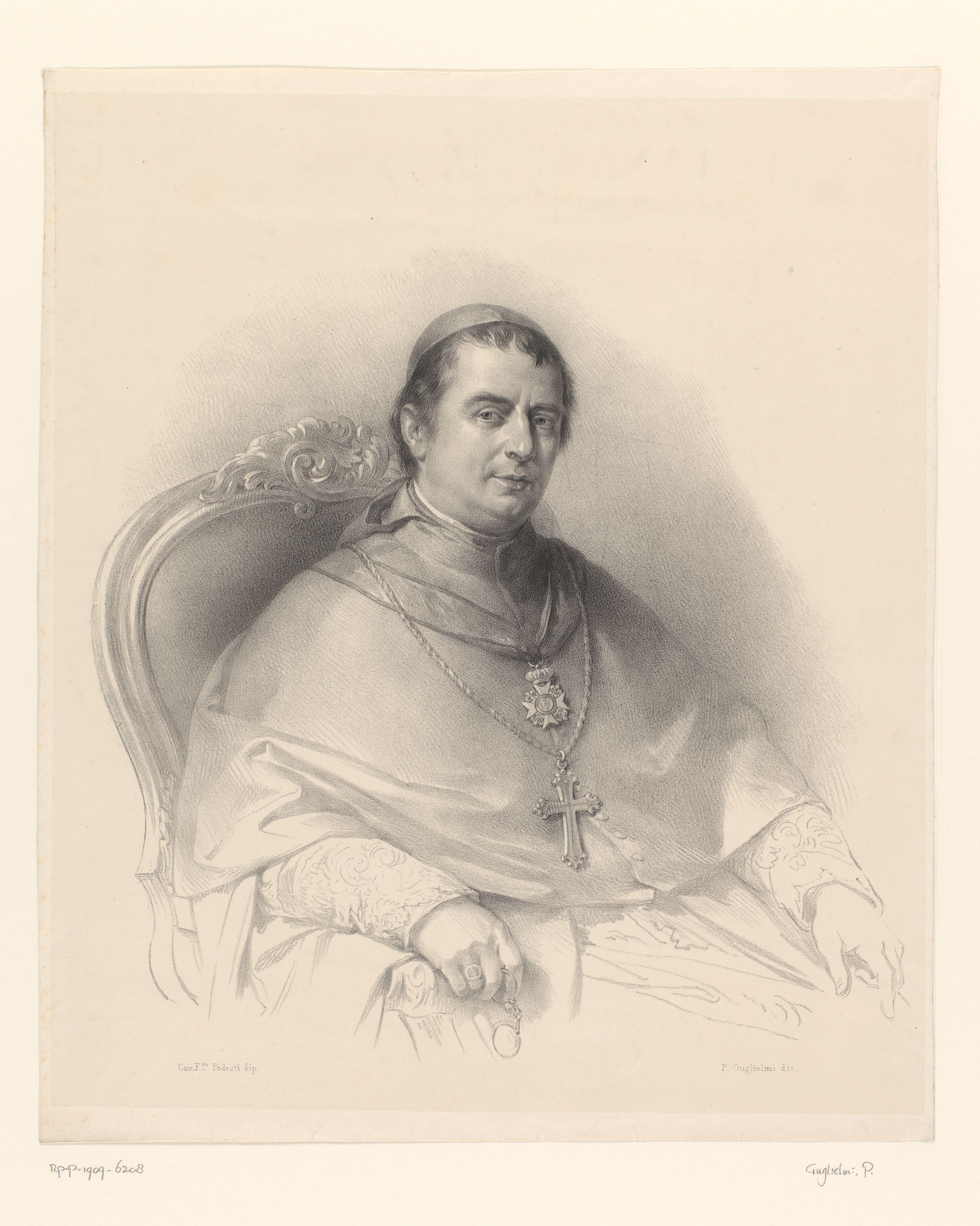 Portret van kardinaal Gabriele Ferretti