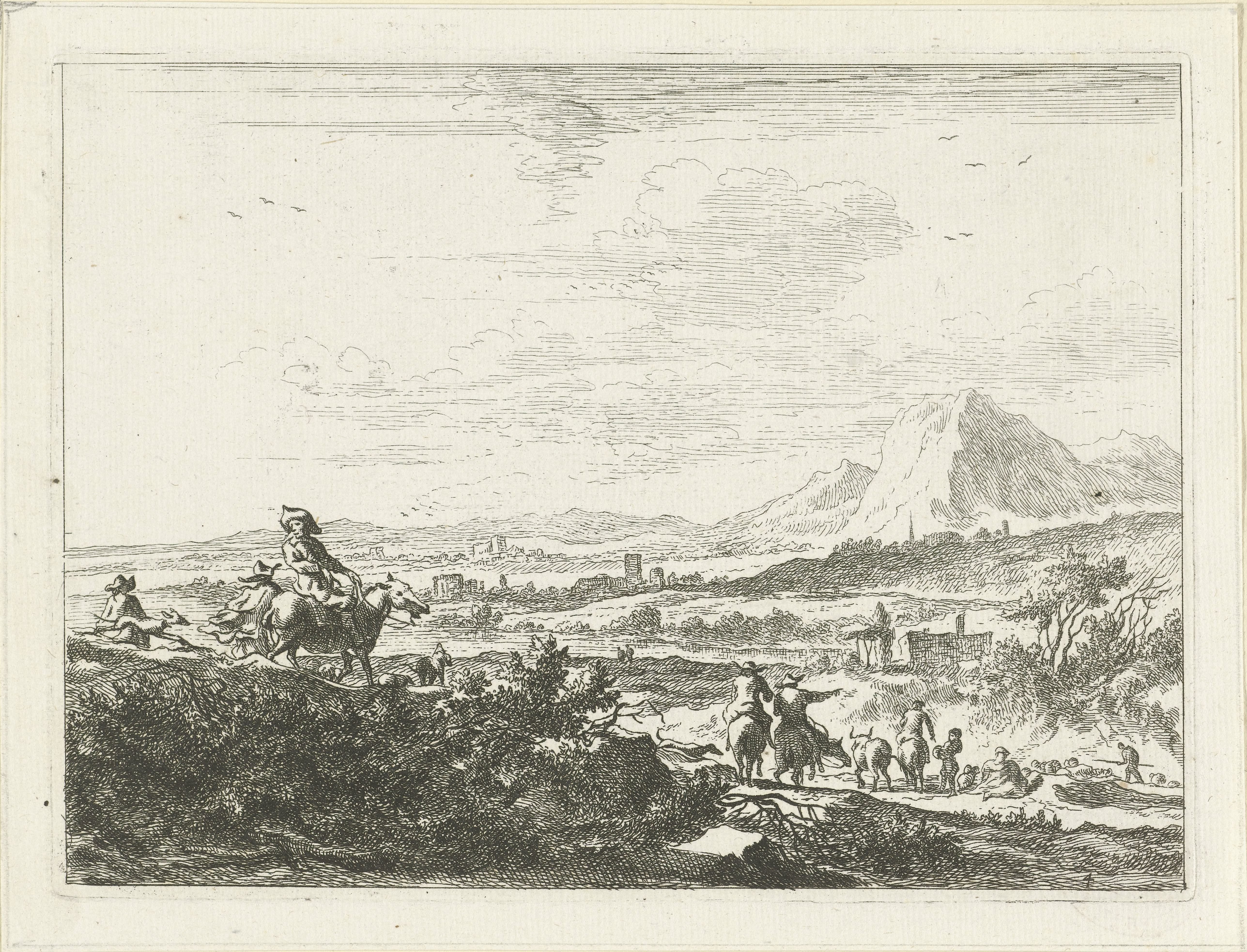Landschap met ruiters