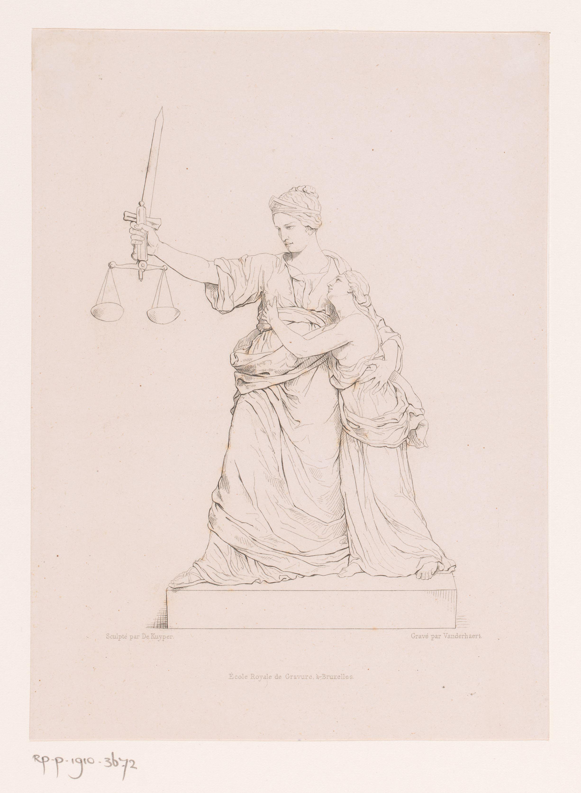 Justitia beschermt Onschuld