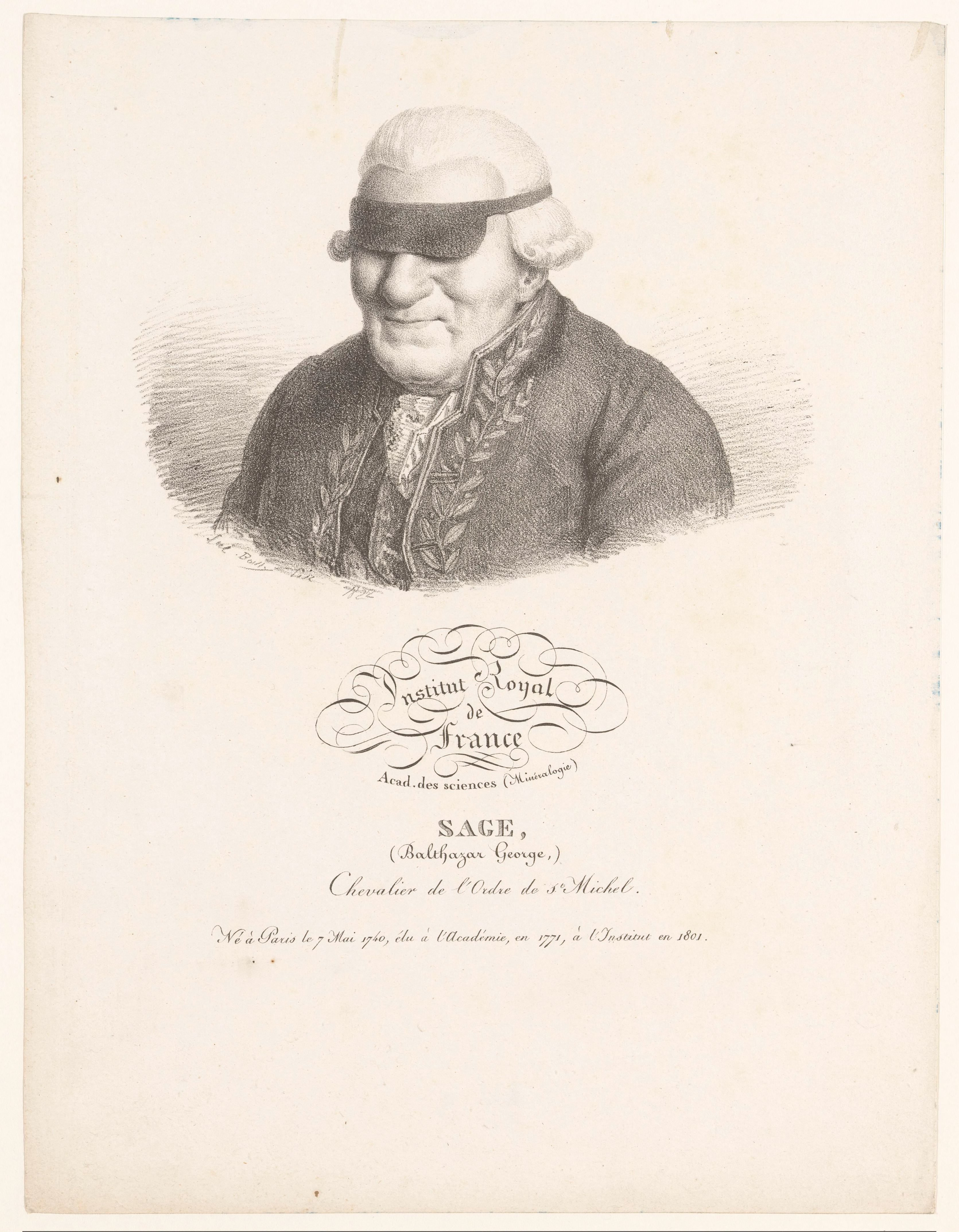 Portret van de scheikundige Balthazar Georges Sage