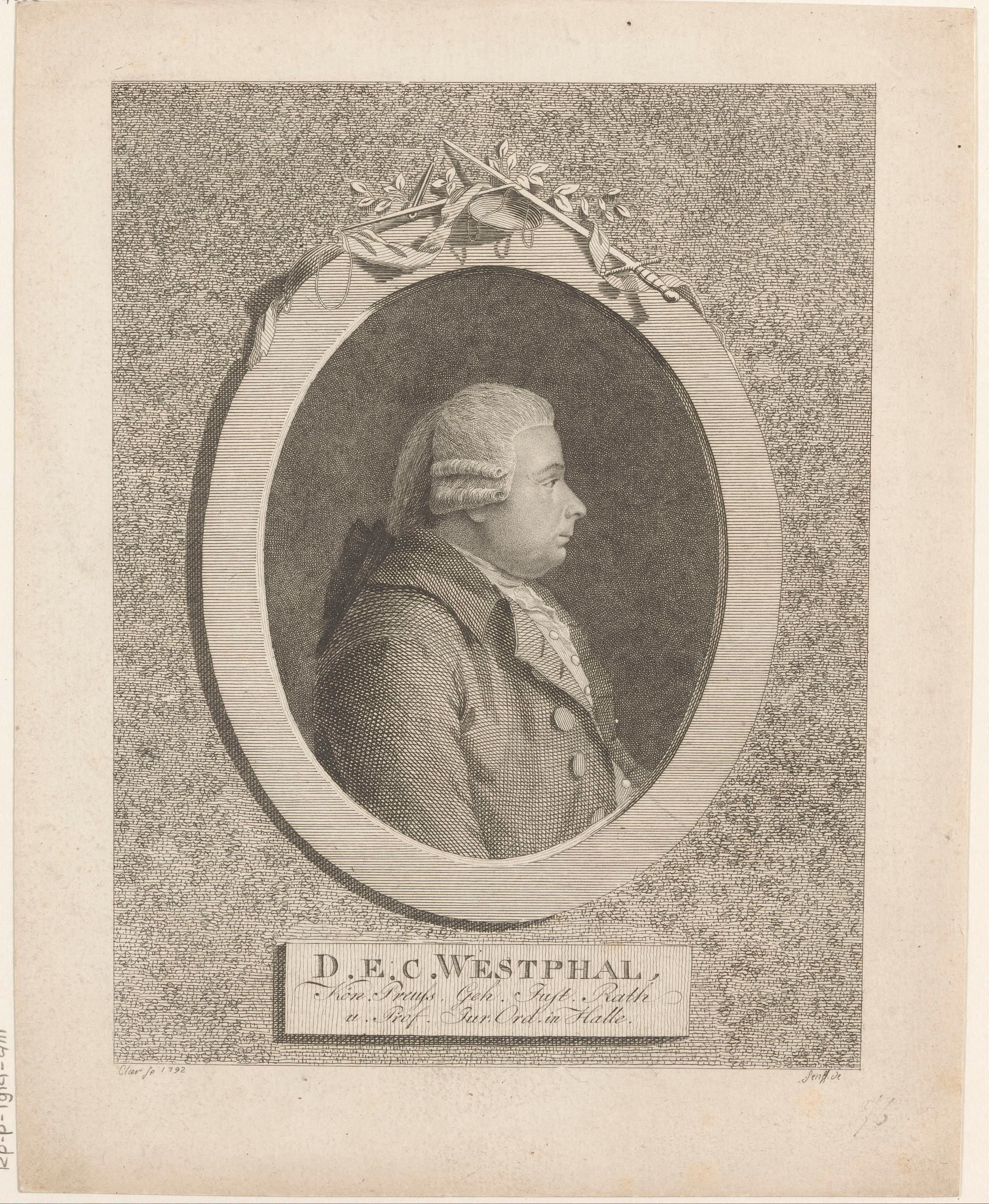 Portret van Ernst Christian Westphal