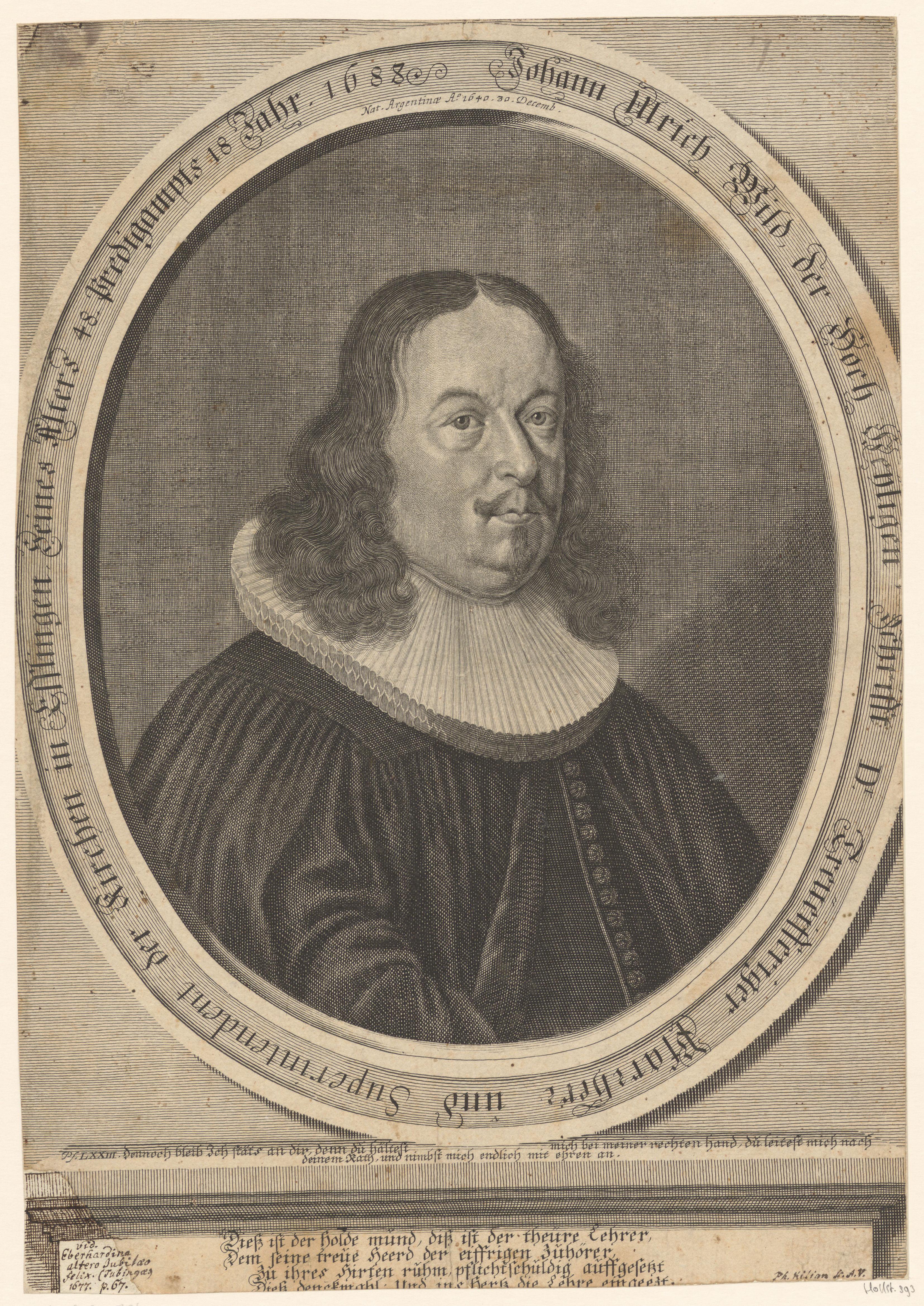 Portret van Johann Ulrich Wild op 48-jarige leeftijd