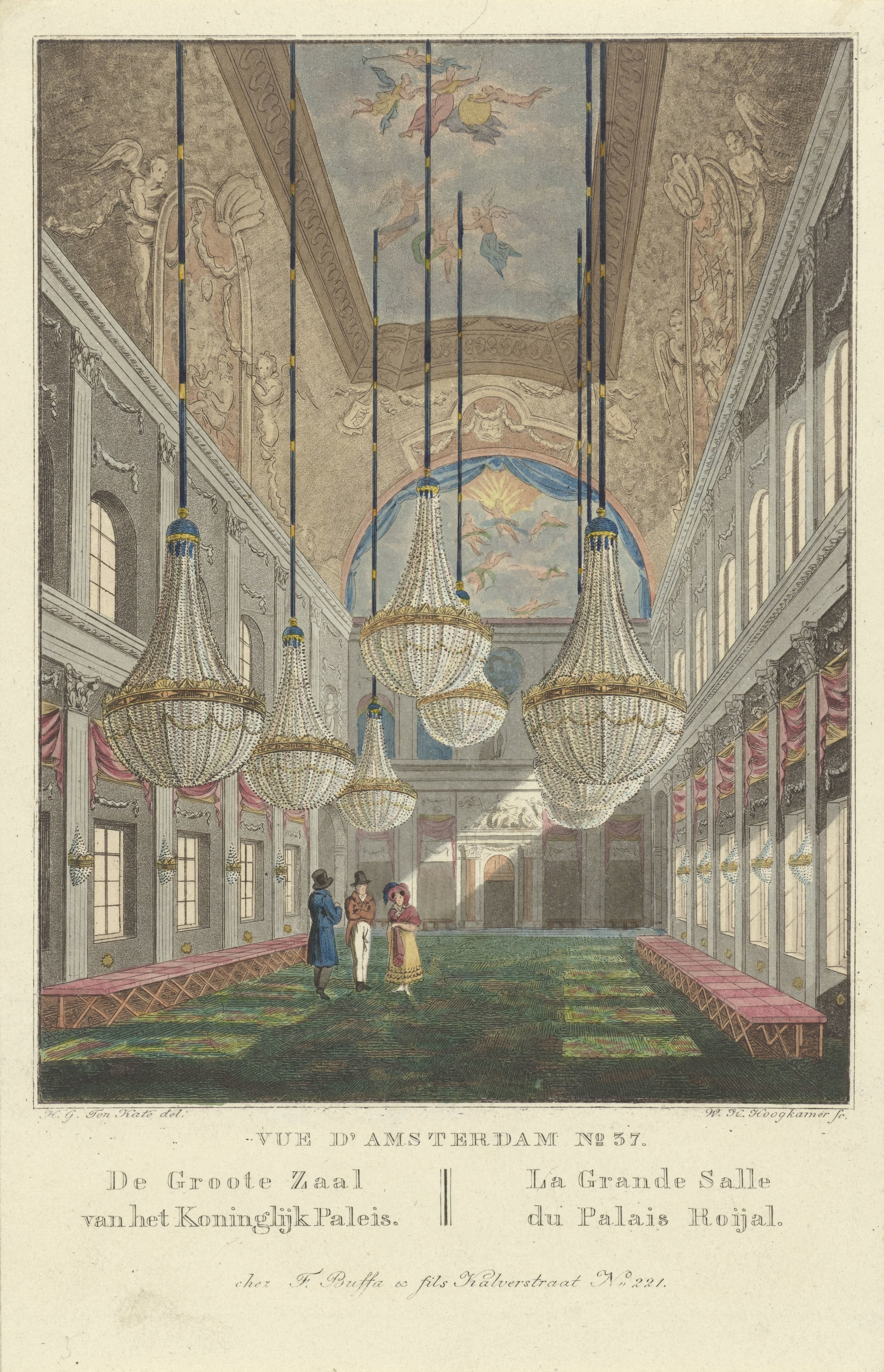 Interieur van het Koninklijk Paleis Amsterdam