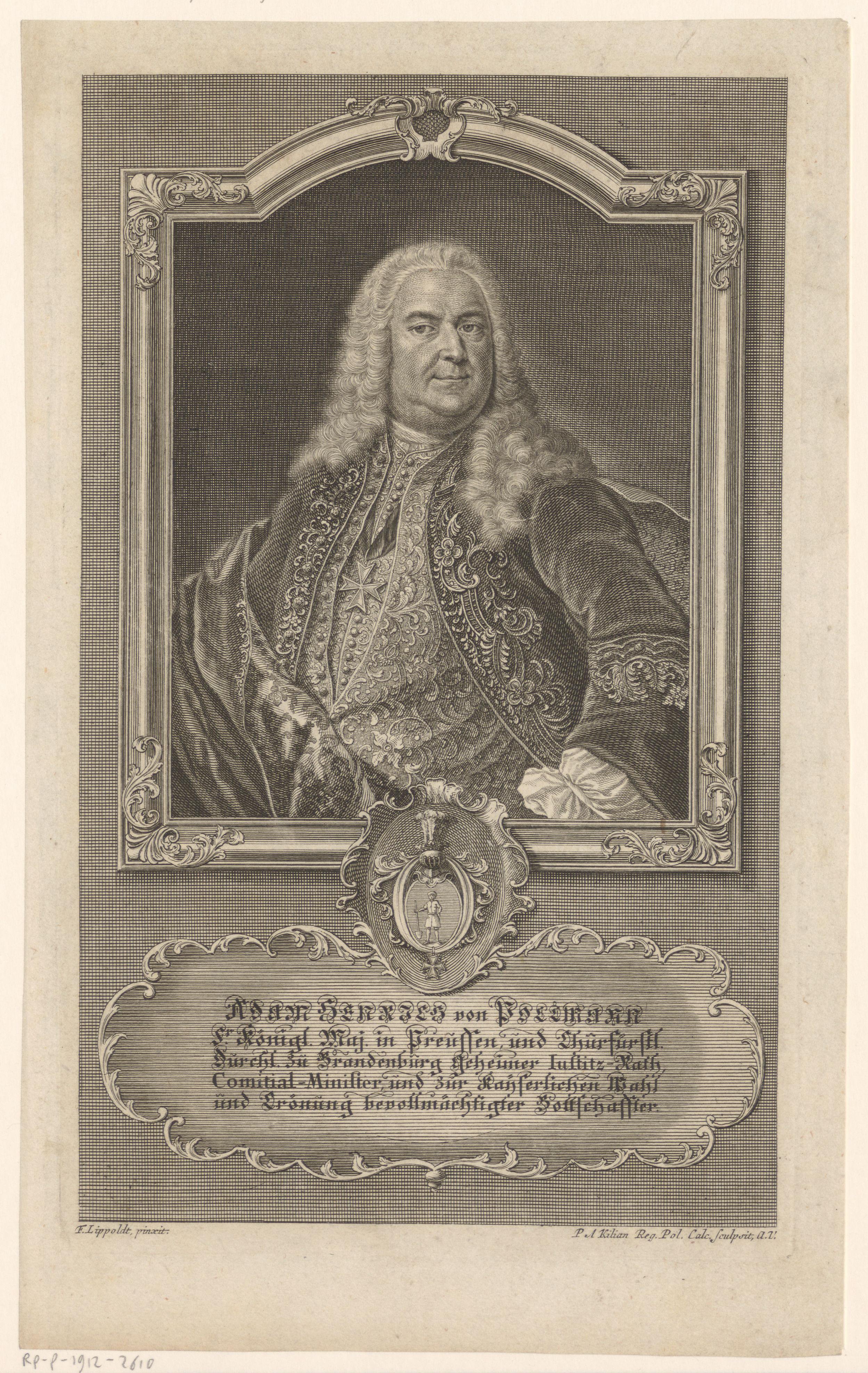 Portret van Adam Heinrich Pollmann