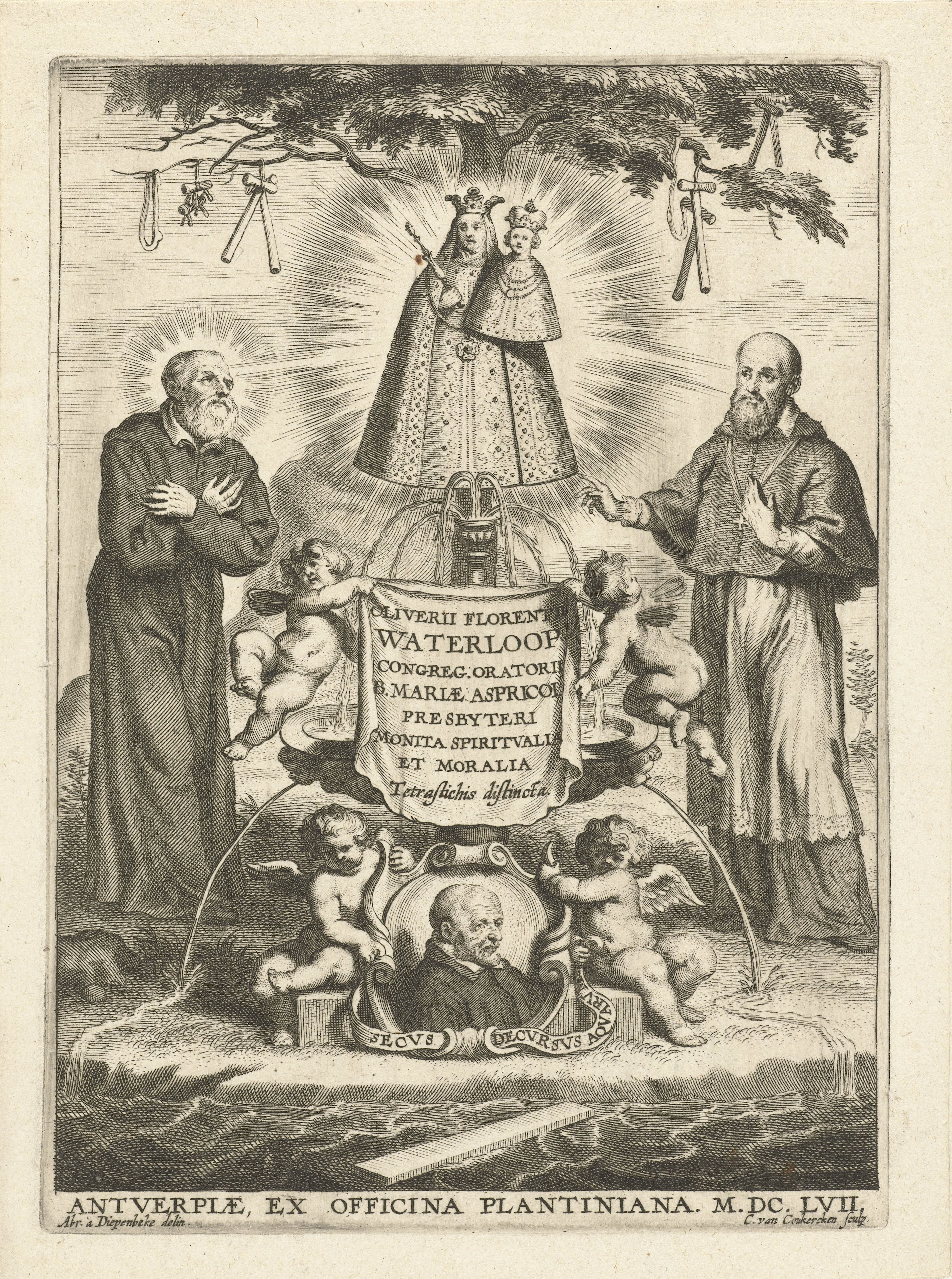 Titelpagina voor: Oliver Florentius Waterloop, Monita spiritualia et moralia, 1657.