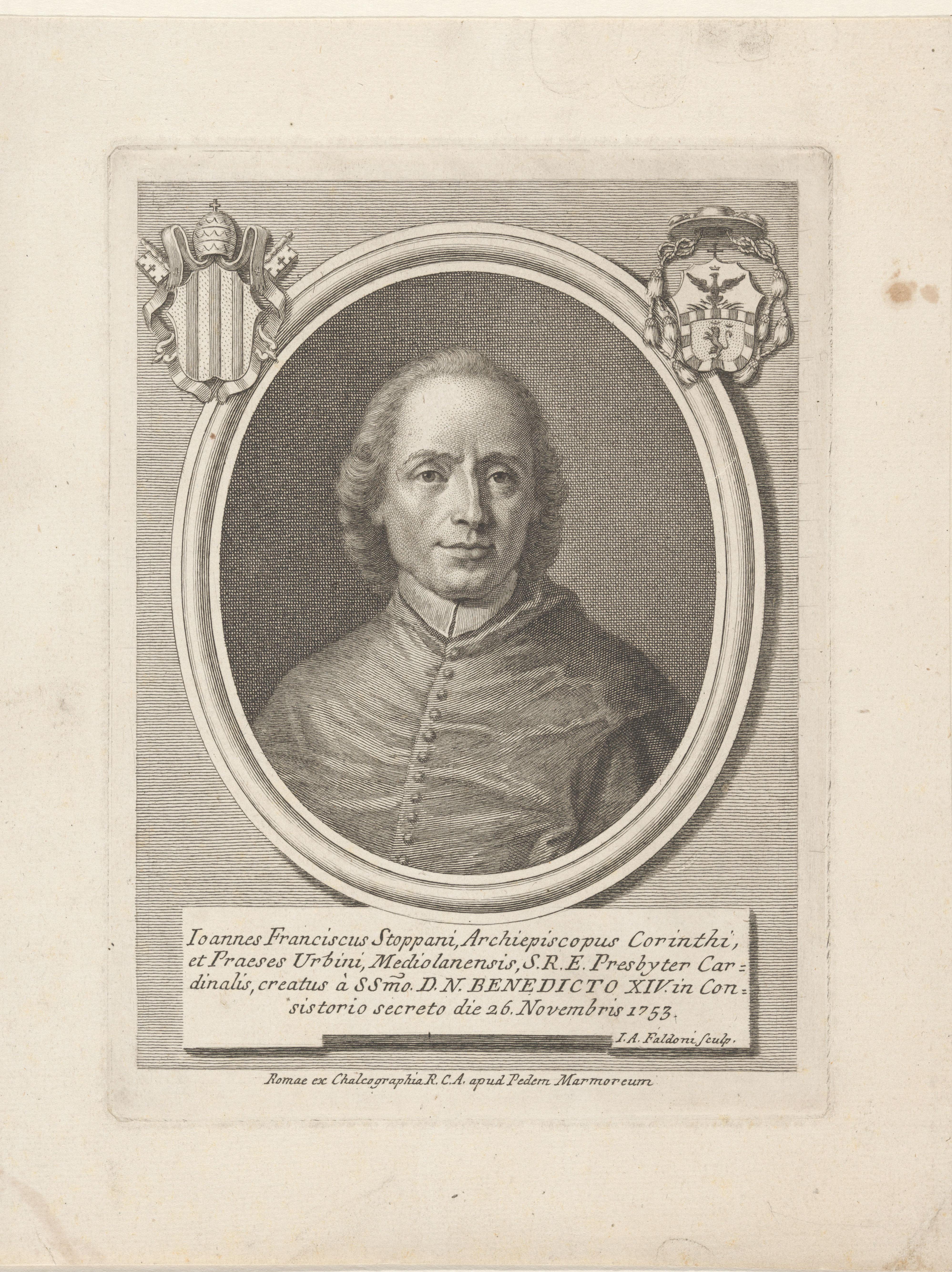 Portret van kardinaal Giovanni Francesco Stoppani