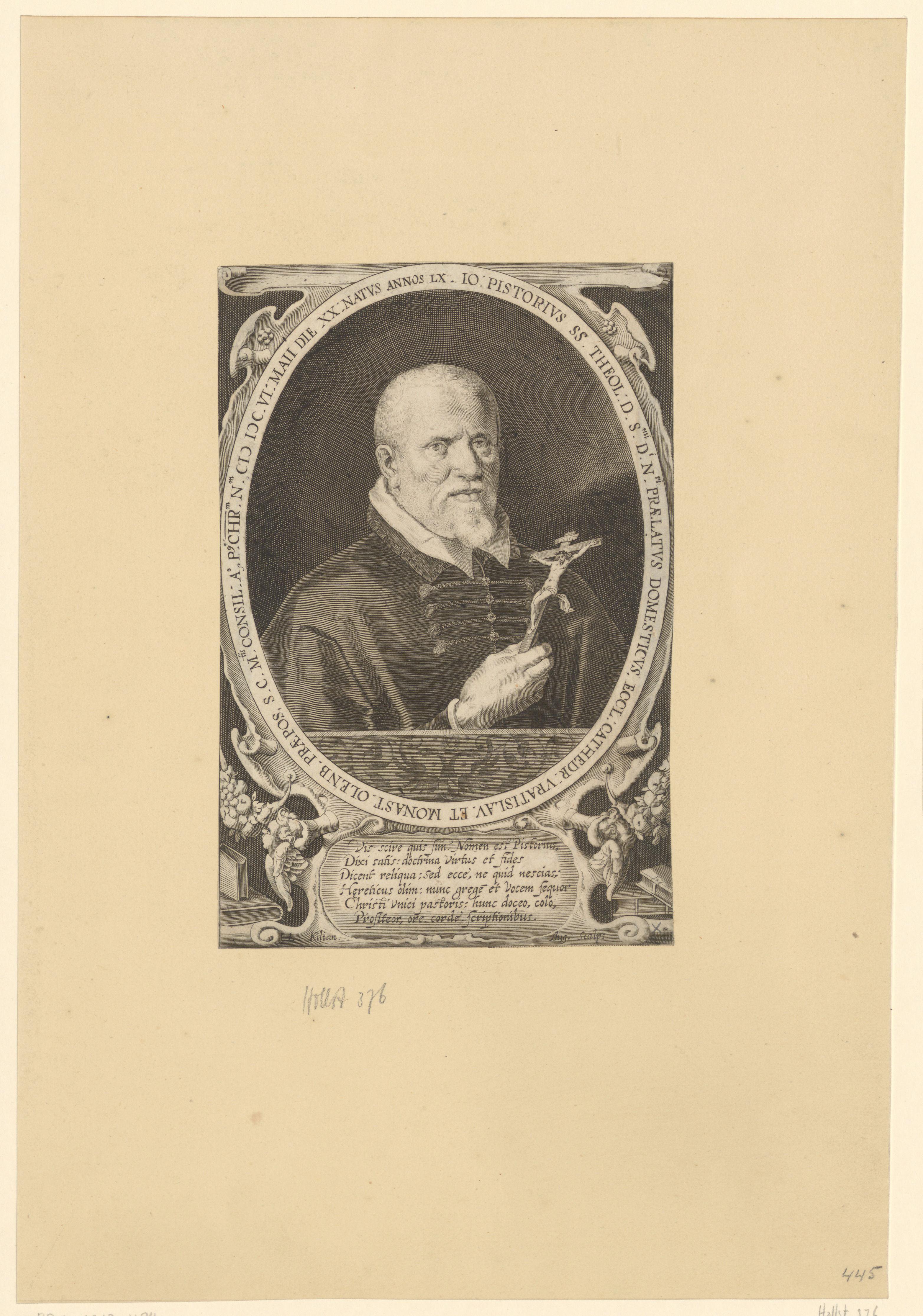 Portret van Johann Pistorius op 60-jarige leeftijd