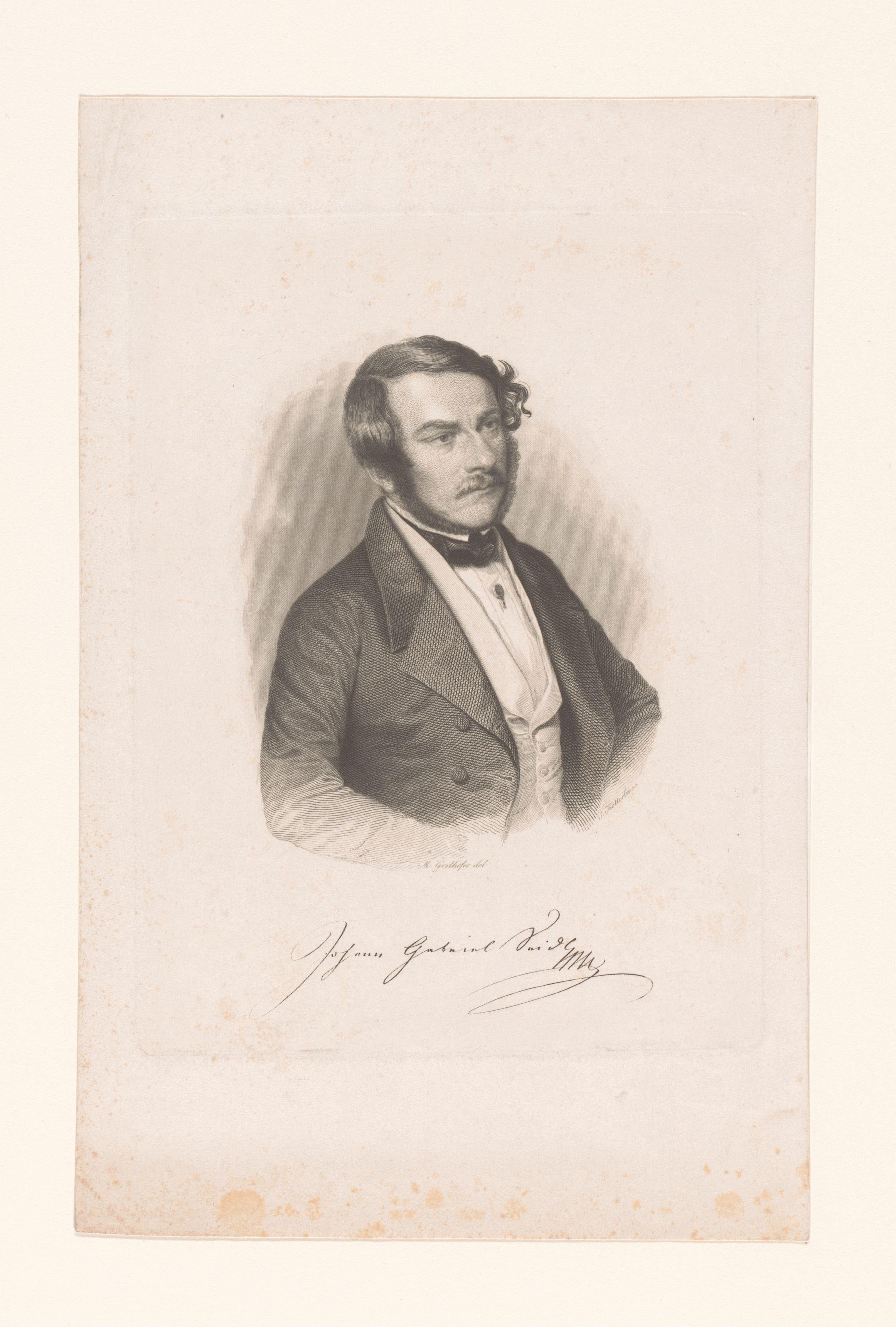 Portret van Johann Gabriel Seidl