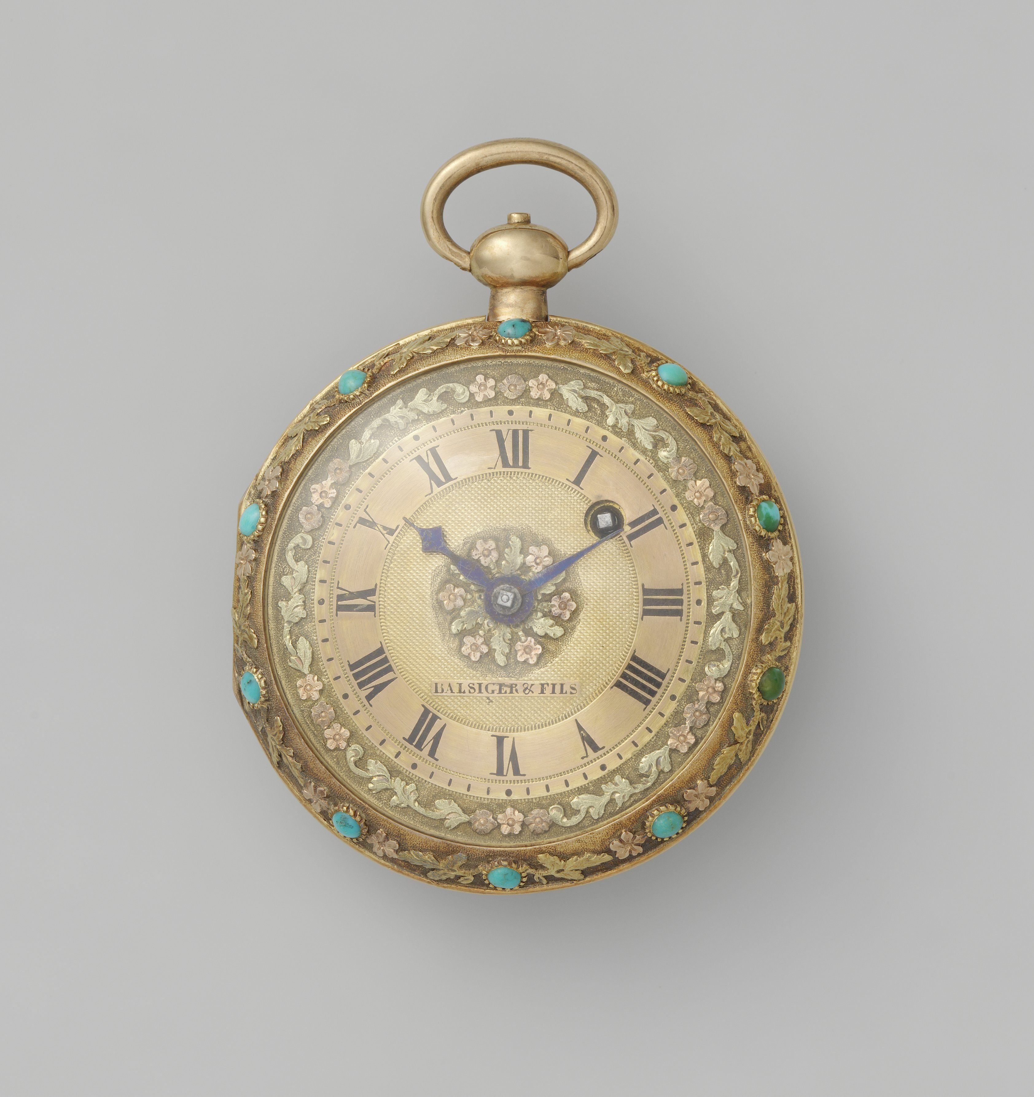 Horloge met bloemen